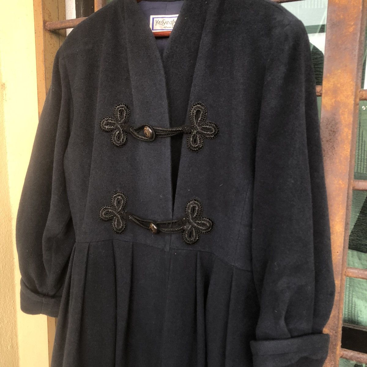 Yves Saint Laurent Yves Saint Laurent Green Wool Dress Size M / US 6-8 / IT 42-44 - 4 Thumbnail
