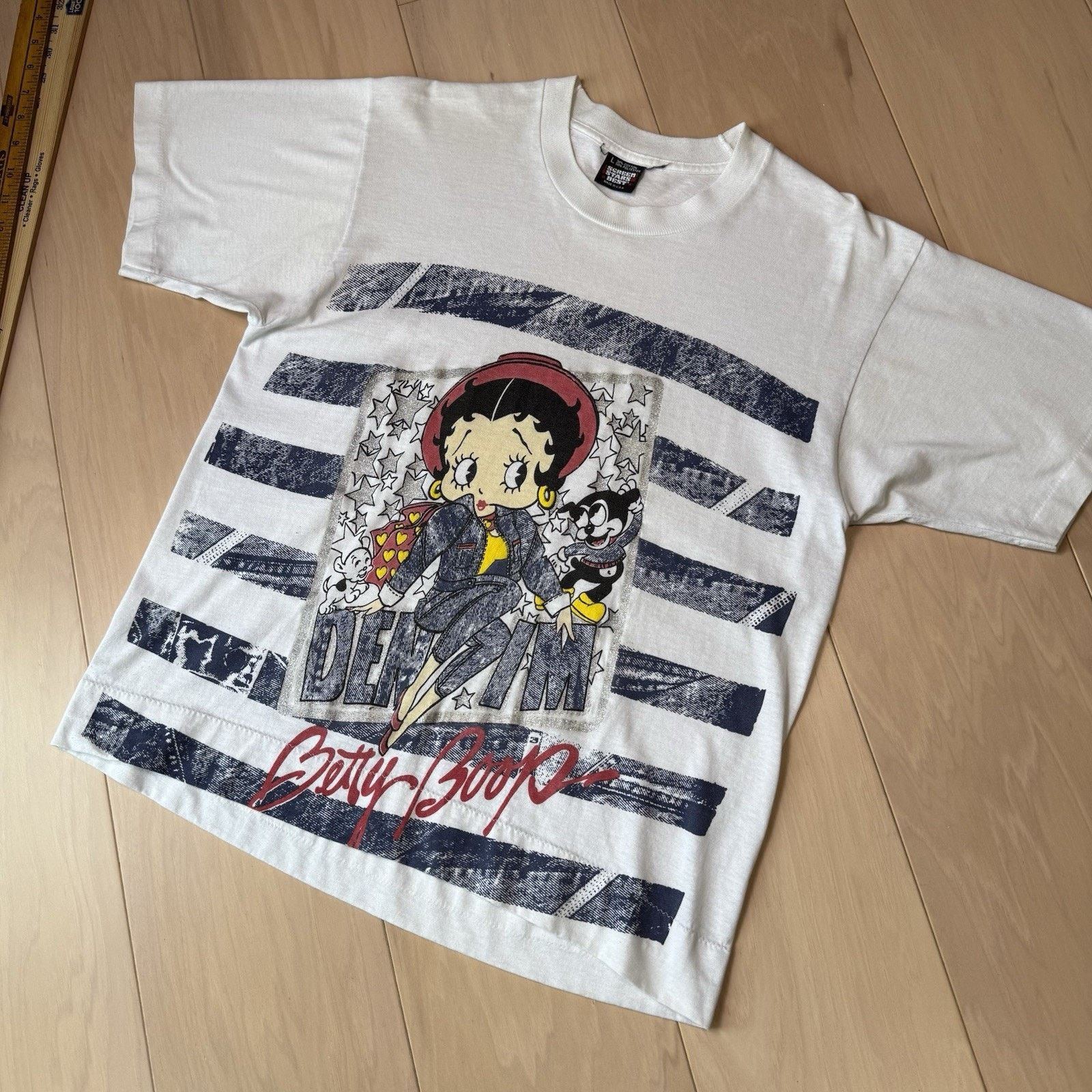Vintage Vintage Betty Boop Shirt L White 90s Screen Stars Cartoon Size US L / EU 52-54 / 3 - 8 Thumbnail