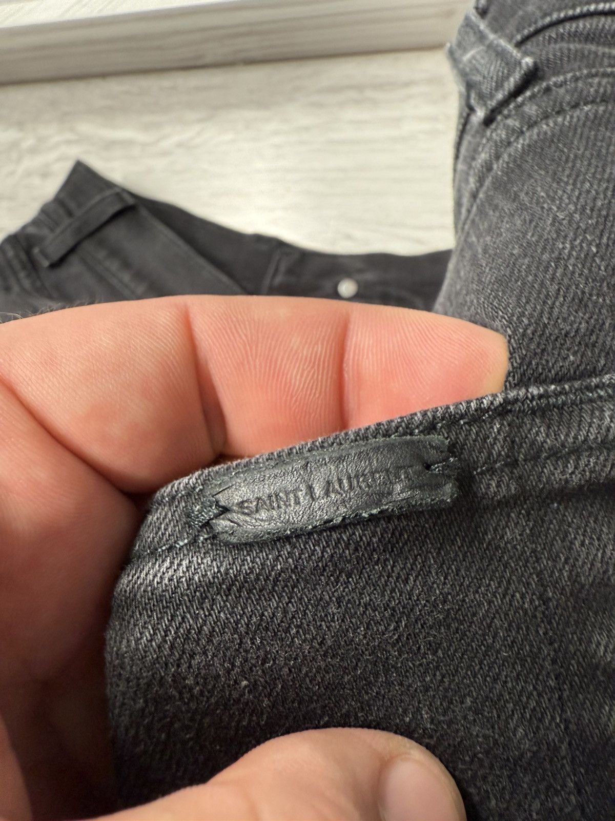 Saint Laurent Paris Saint Laurent Paris Washed Black D02 M/SK-LW Jean Denim Pant Size US 33 - 11 Thumbnail