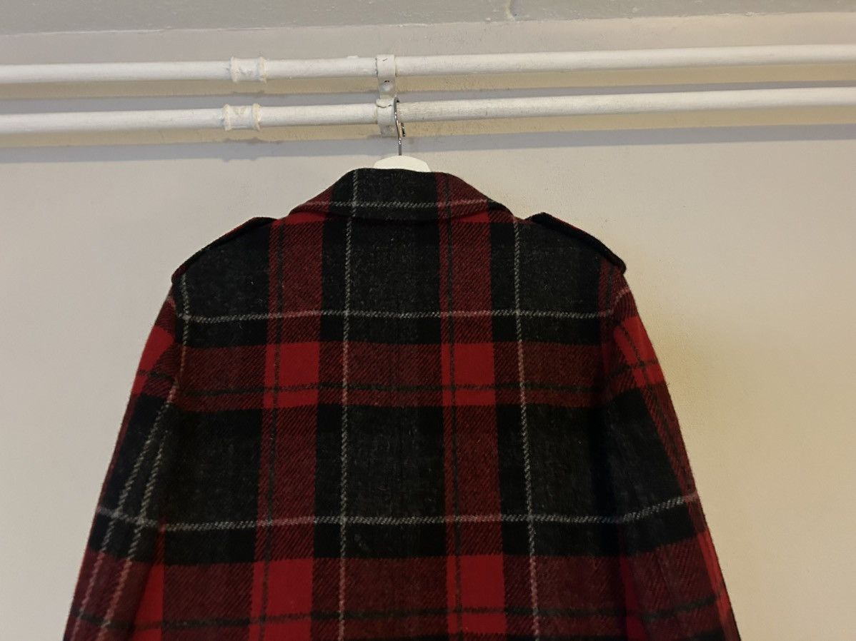 Saint Laurent Paris Saint Laurent Red & Black Tartan Wool Overcoat Size US M / EU 48-50 / 2 - 13 Thumbnail