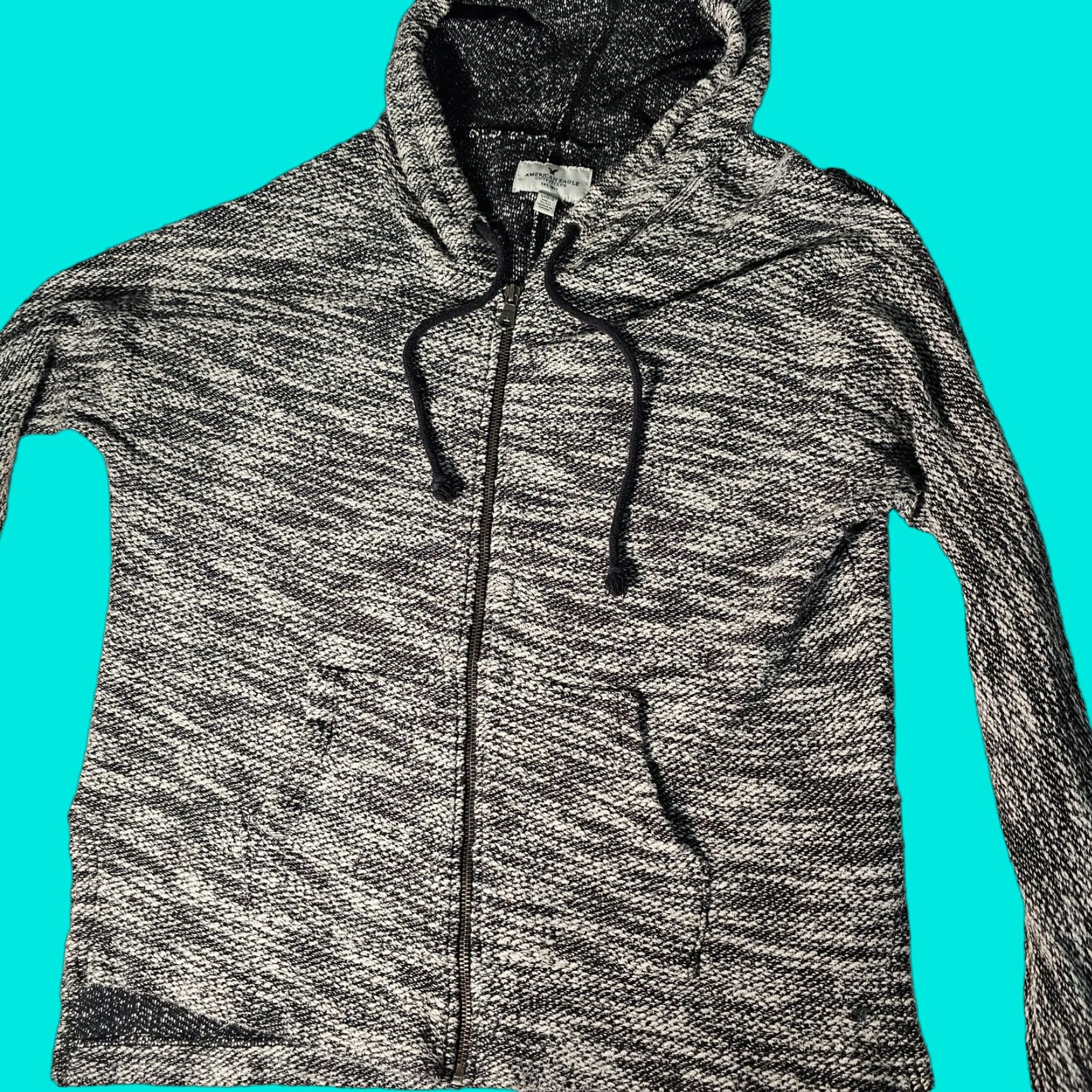 American Eagle Outfitters American Eagle Outfitters Full Zip Hoodie Hooded Sweatshirt Women L Heather Gray Size L / US 10 / IT 46 - 1 Thumbnail