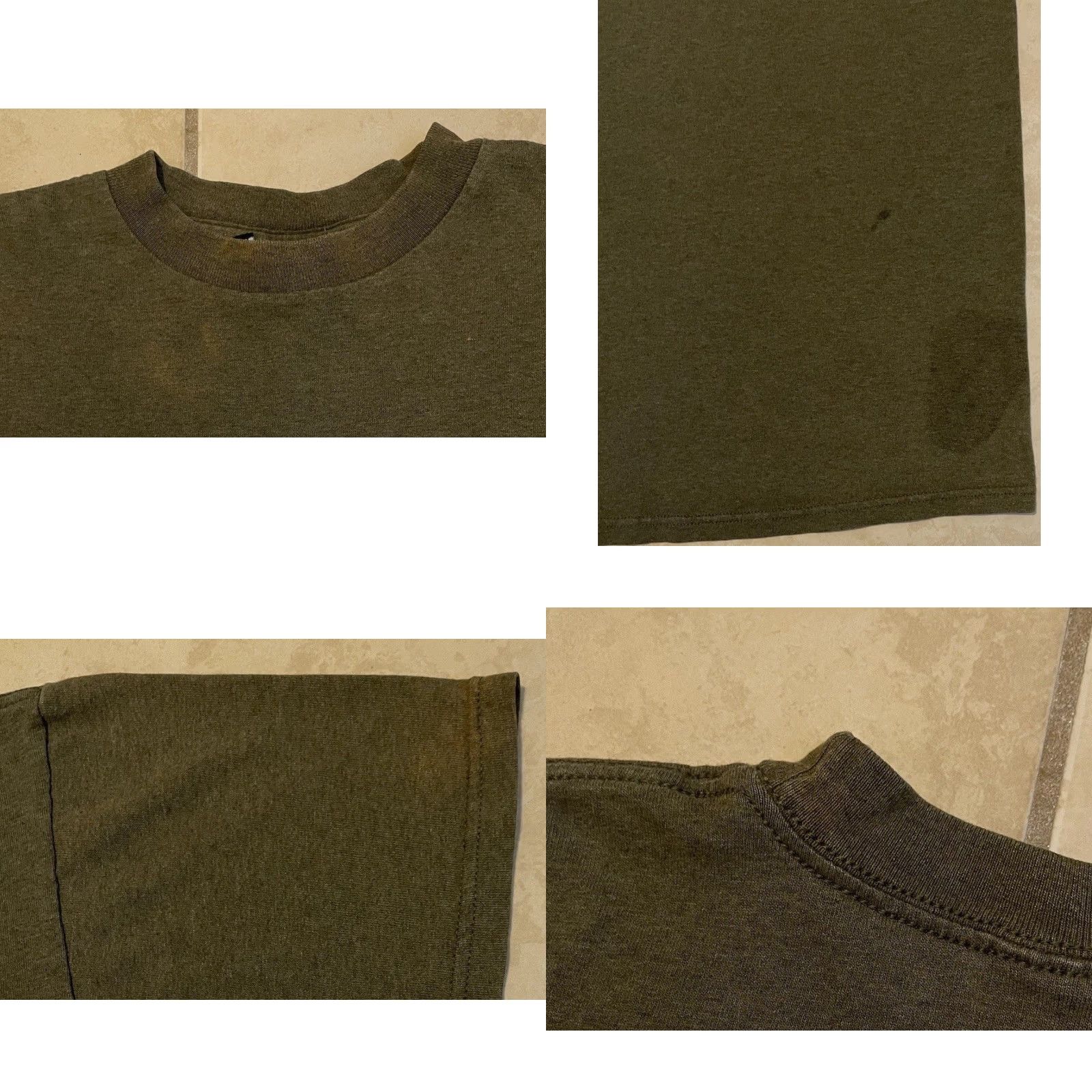 Quiksilver VINTAGE Billabong Faded Distress Shirt S Mens Short Sleeve Green 90s Y2K Surf Skate Grunge Rusty Hurley Ocean Pacific Thrashed Distressed Graphic Tee Size US S / EU 44-46 / 1 - 9 Thumbnail