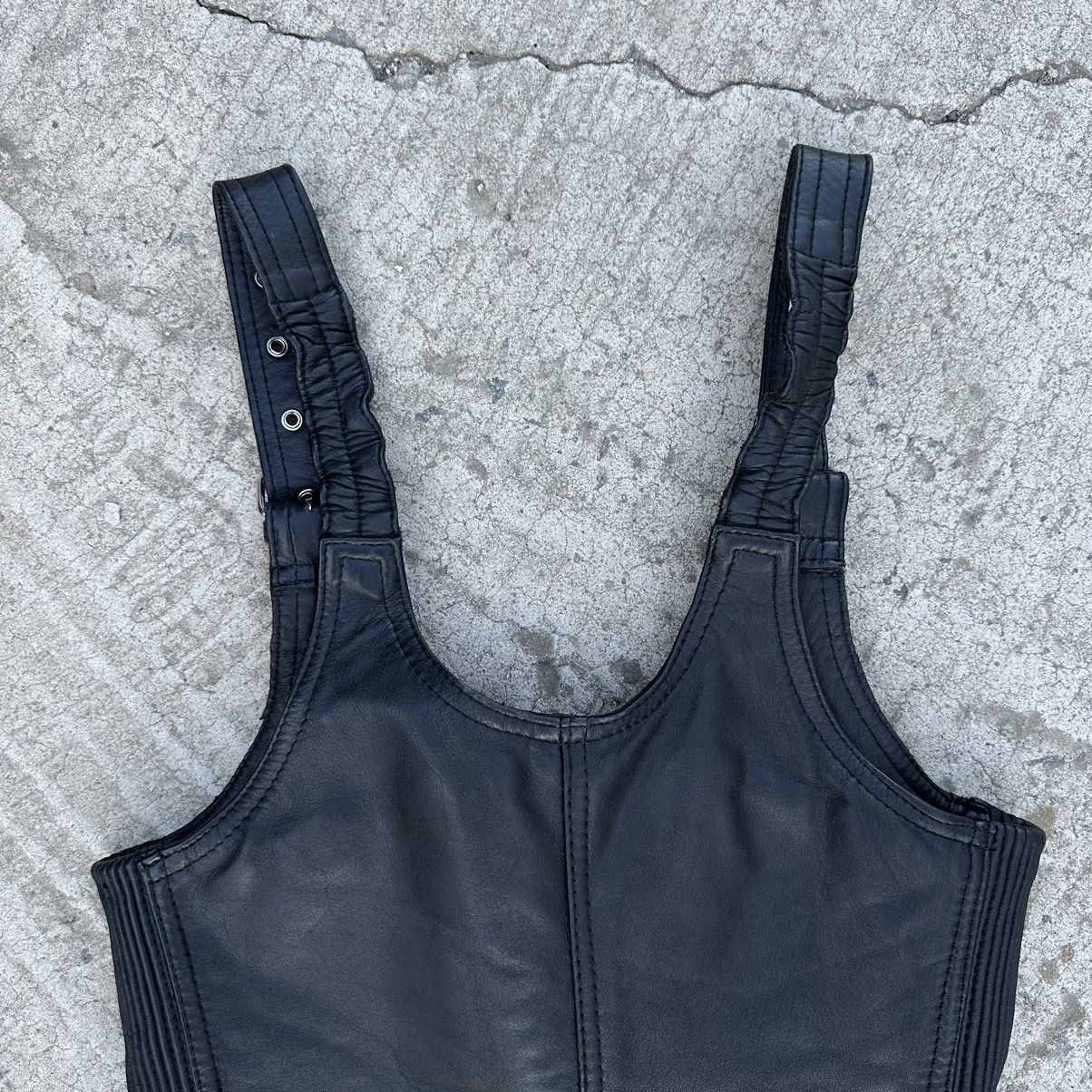 Vintage Vintage Moto Leather Pants Overalls Style USA Y2K 00s Size 27" / US 4 / IT 40 - 14 Thumbnail