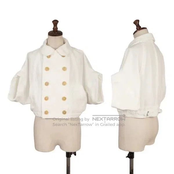 Comme des Garcons Comme Des Garcons White Retro Double-breasted Short Top Size M / US 6-8 / IT 42-44 - 1 Thumbnail