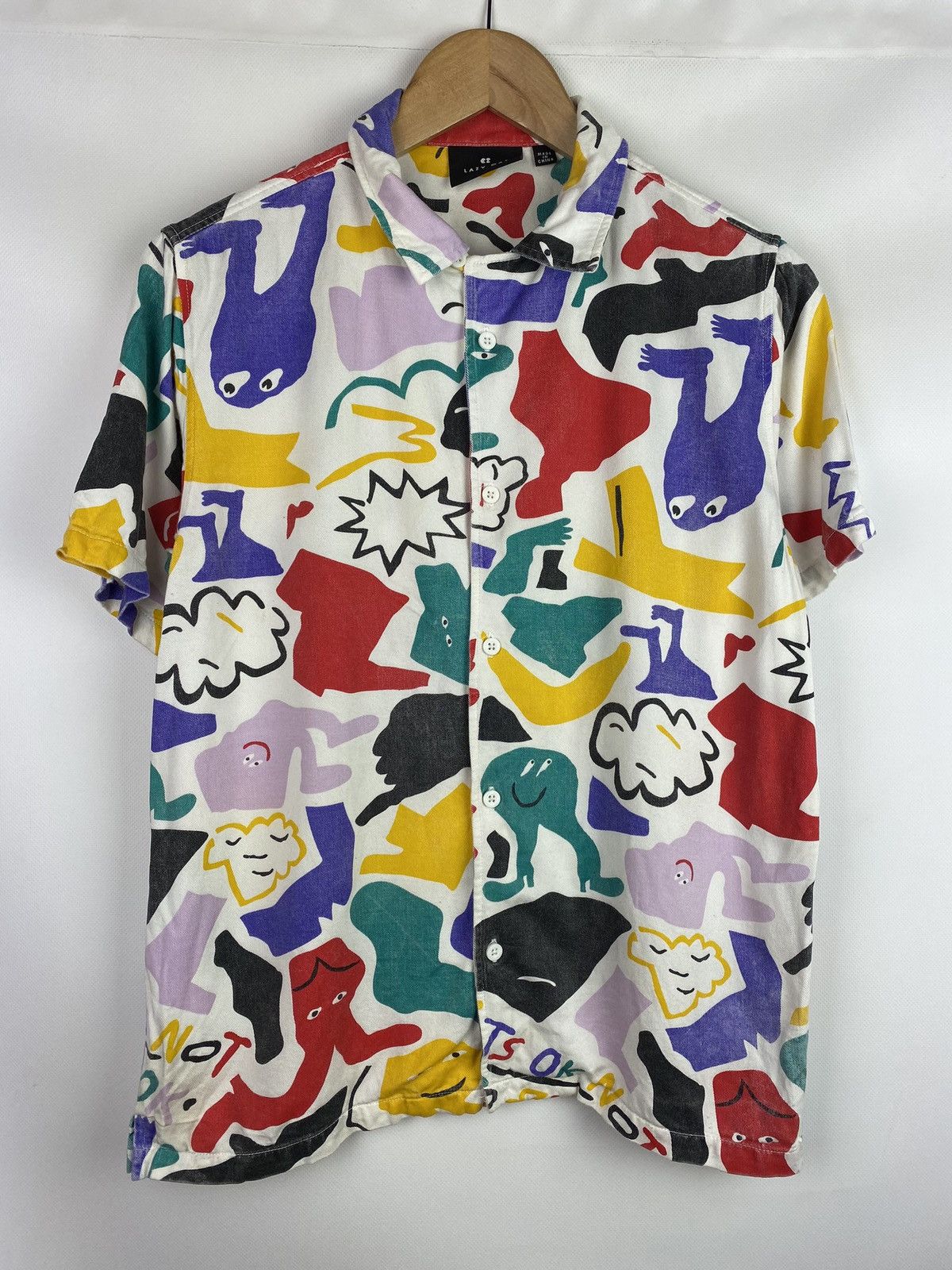 Other Lazy Oaf men’s viscose short sleeve overprinted shirt Size US XS / EU 42 / 0 - 1 Thumbnail