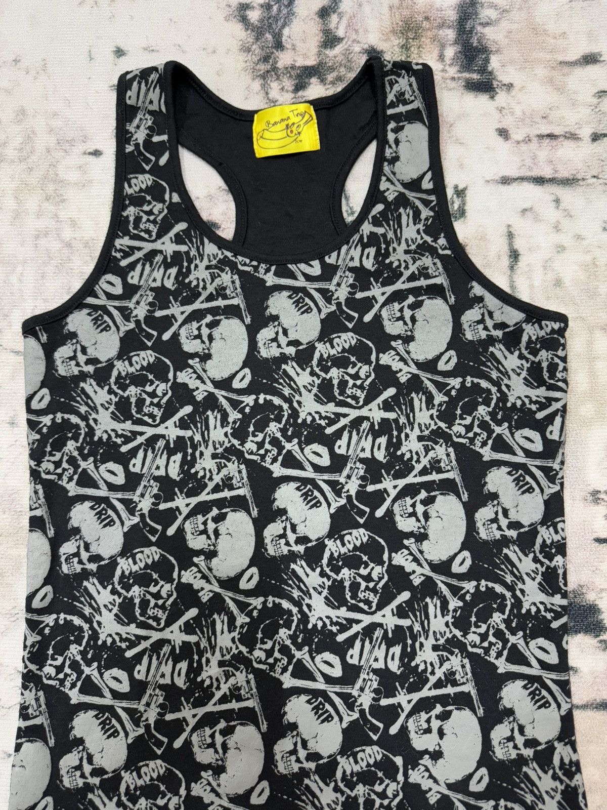 Japanese Brand Banana Trip Skull Overprint Tank Top Shirt Size US XS / EU 42 / 0 - 4 Thumbnail