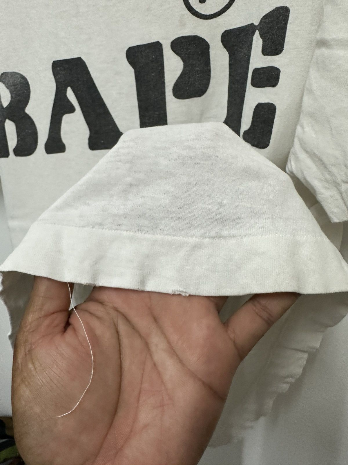 Bape Vintage Thrashed Sunfaded Bape Tshirt Size US L / EU 52-54 / 3 - 10 Thumbnail