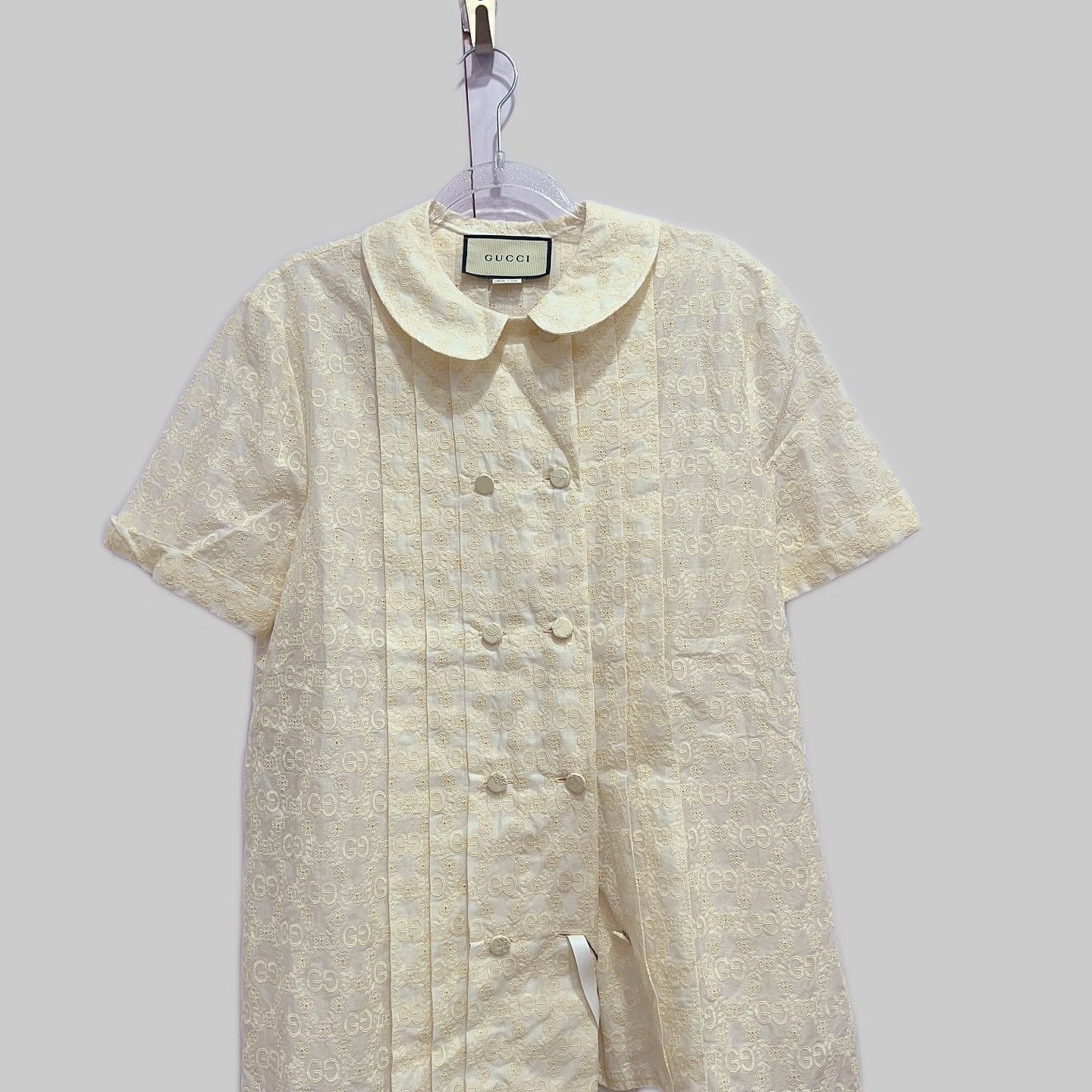 Gucci Gucci GG Embroidery Peter Pan Collar Blouse Size 44 Size M / US 6-8 / IT 42-44 - 1 Thumbnail