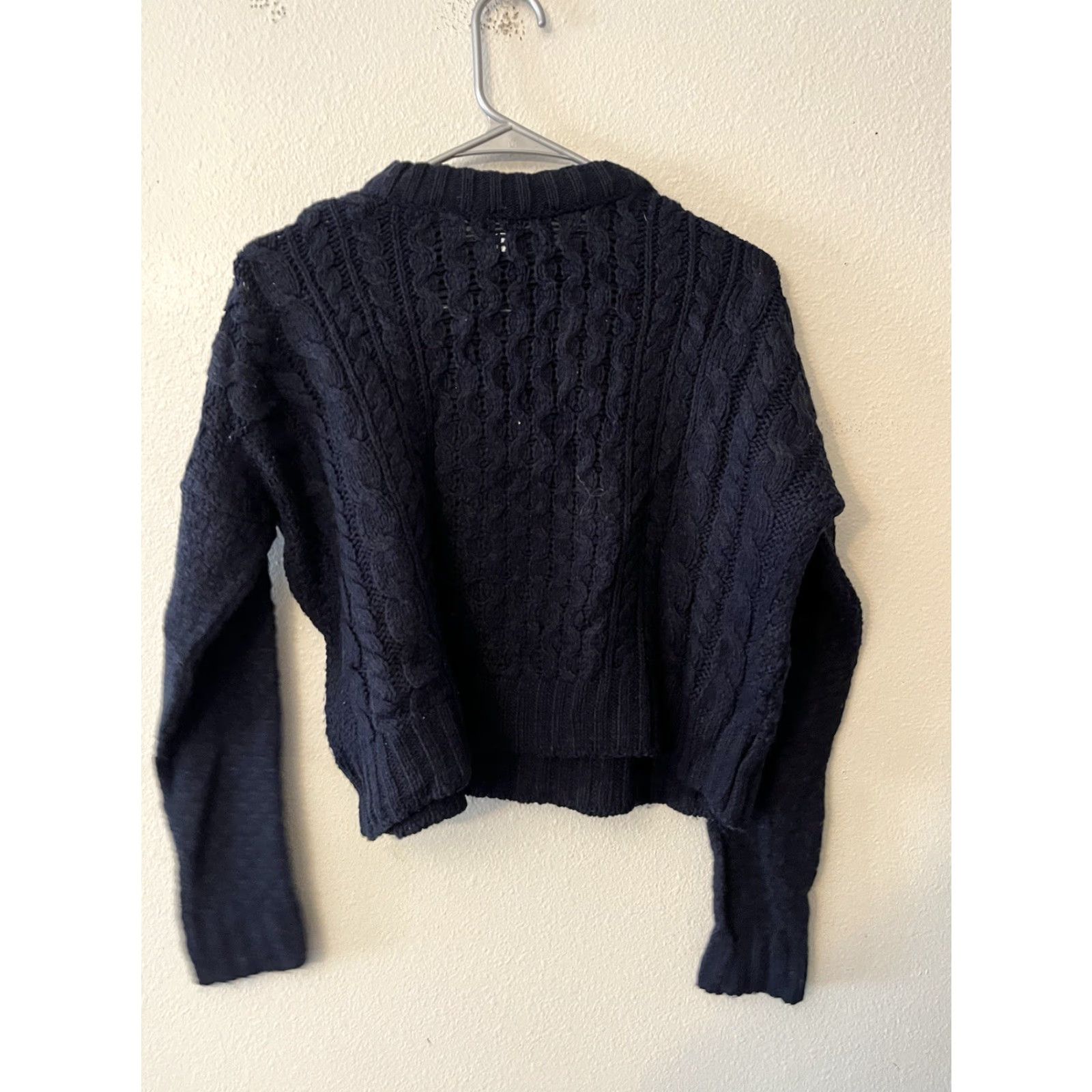 Urban Outfitters BDG Urban Outfitters Knit Sweater Women’s XS Navy Blue Cable Street Pullover Crew Neck Women XS Navy Blue Cable-Knit Casual Vintage Size XS / US 0-2 / IT 36-38 - 3 Thumbnail
