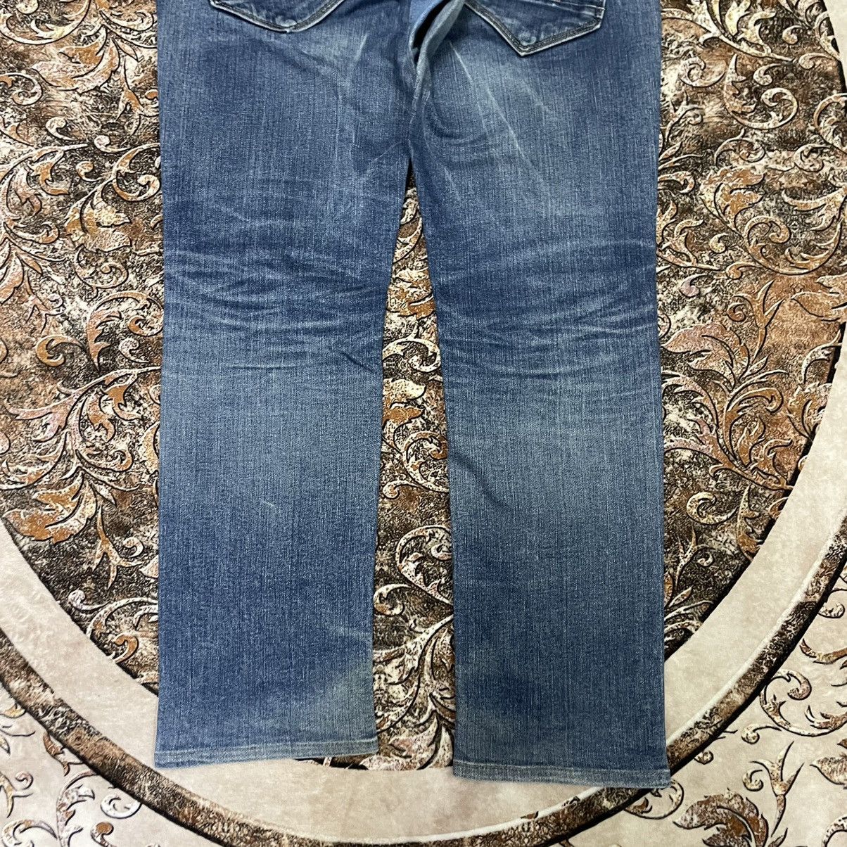 Edwin 🔥Vintage Edwin Blue Trip Stoned Washed Distress Denim Jeans Size US 32 / EU 48 - 6 Thumbnail