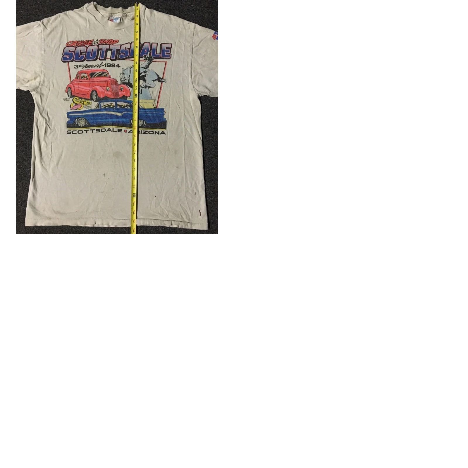 Vintage VINTAGE Arizona Hot Rod Shirt M White Jolly Rancher 90s Car Biker Grunge Single Stitch T-Shirt Mens USA Made in USA Size US M / EU 48-50 / 2 - 12 Thumbnail