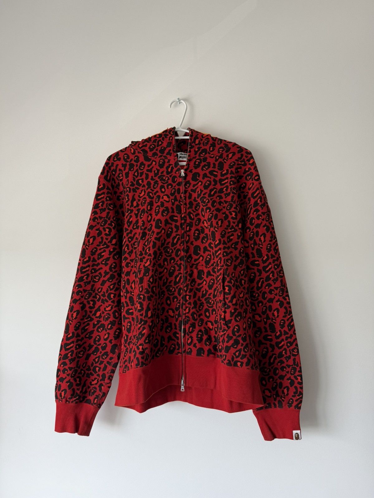 BAPE Tiger Red Leopard Full Zip Hoodie