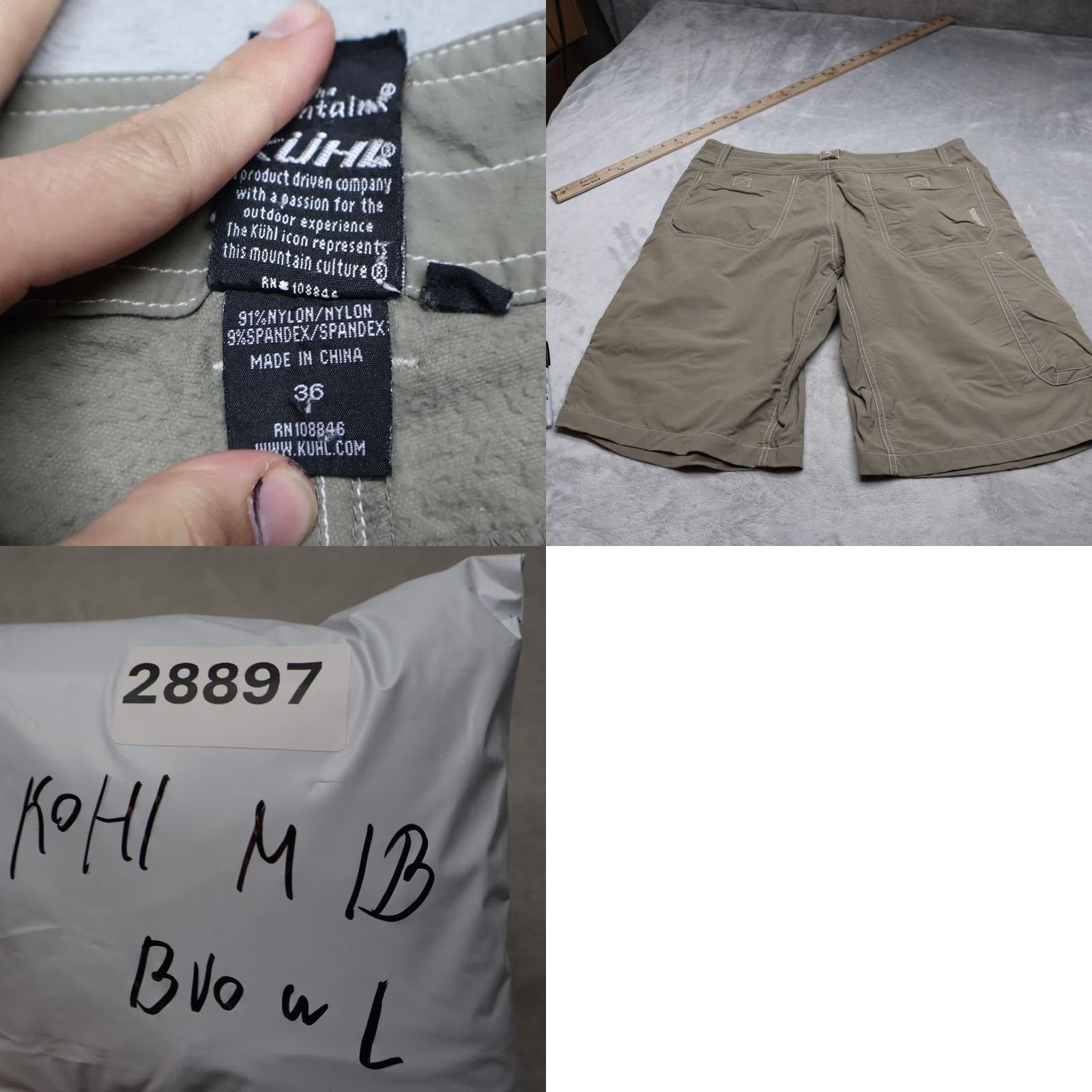 Vintage Kuhl Shorts Mens 36 Brown Renegade Cargo Stretch Hiking Casual Everyday Outdoor Crew Mens Size US 36 / EU 52 - 8 Thumbnail