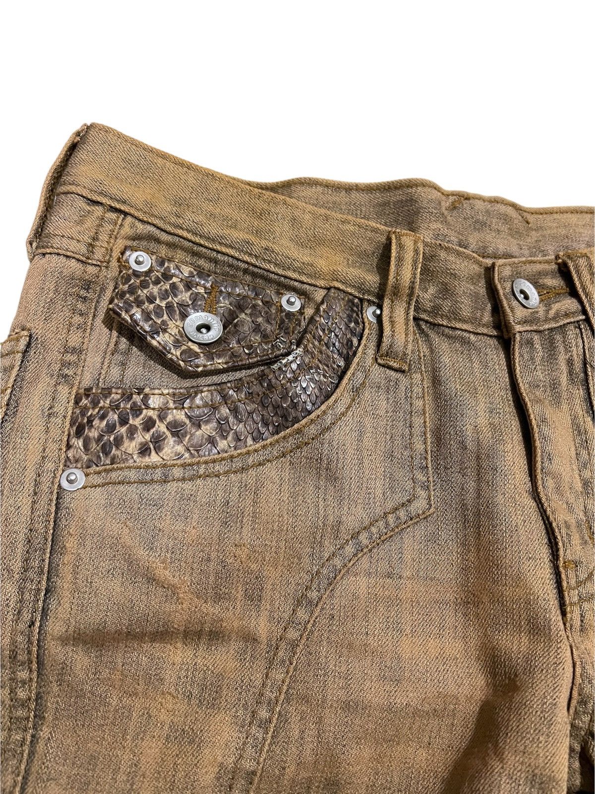 If Six Was Nine Semantic design distressed mudwash flared denim pants Size US 31 - 5 Thumbnail