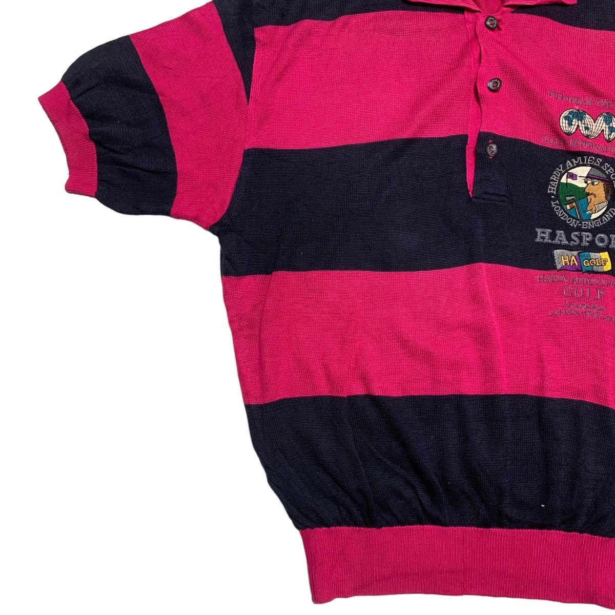 Hardy Amies Hardy Amies Sport Stripe Knitwear Polo Tee Size US L / EU 52-54 / 3 - 2 Thumbnail