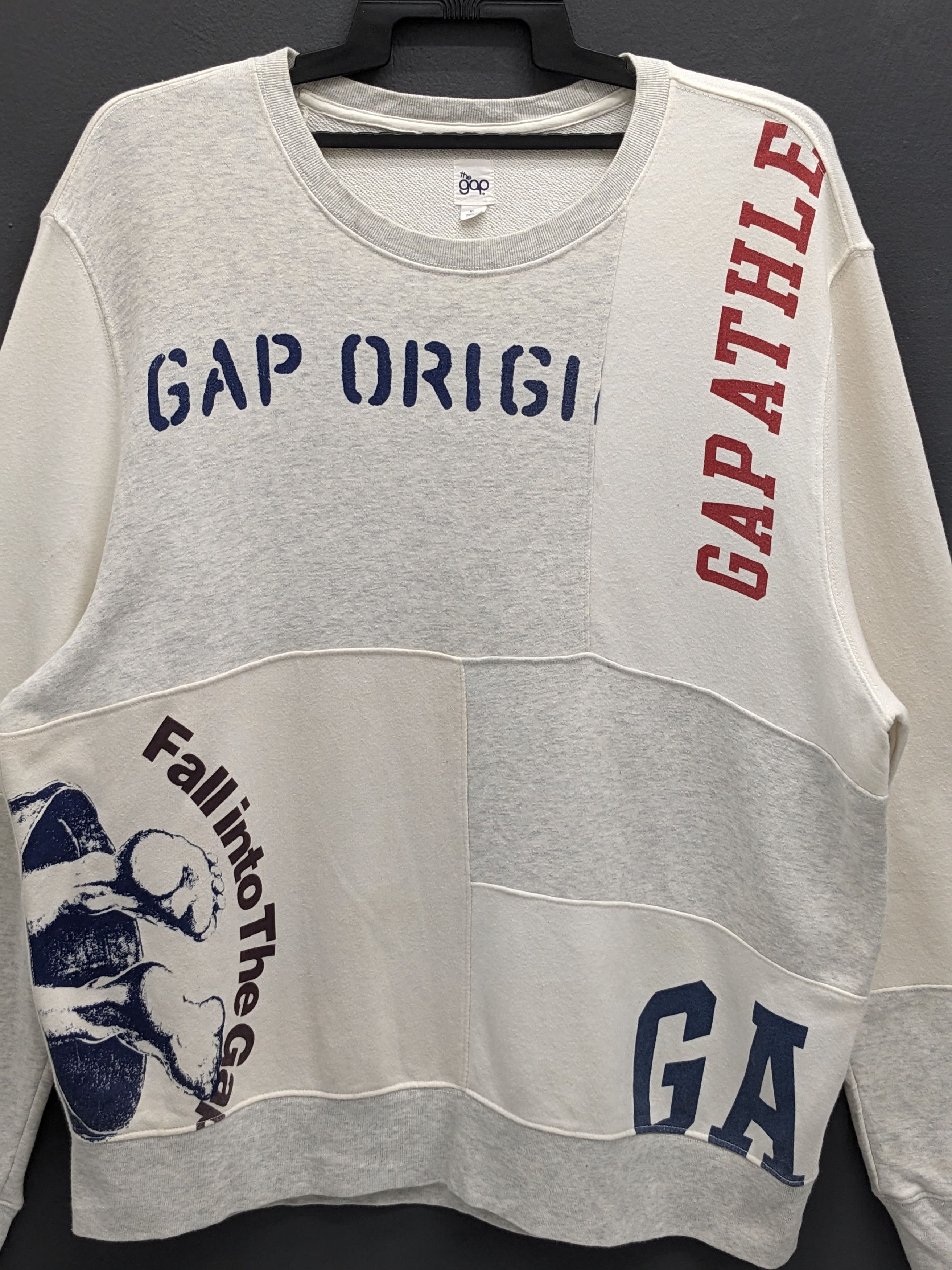 Gap GAP Patchwork Graphic Deconstructed Colorblock Sweatshirt Size US XL / EU 56 / 4 - 3 Thumbnail