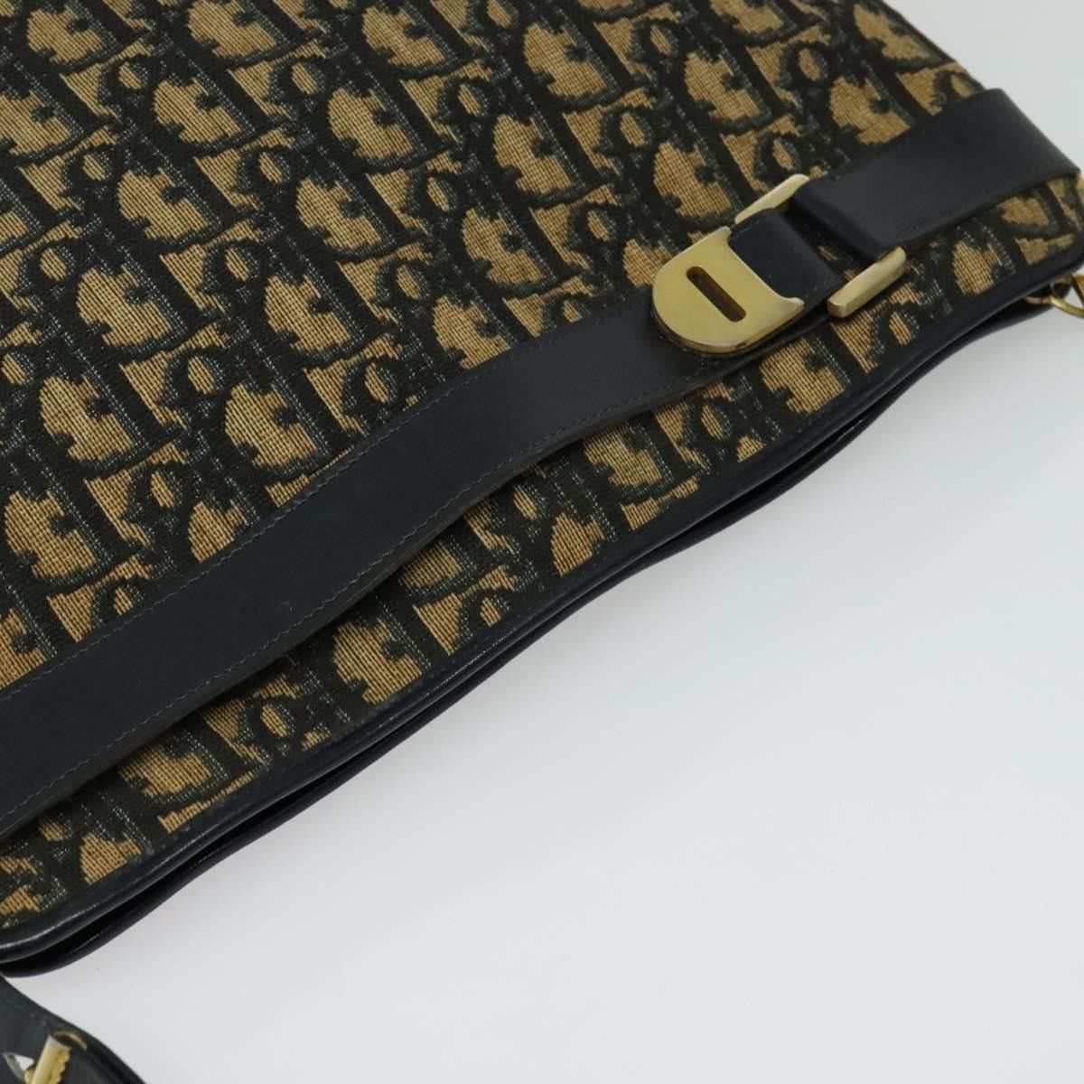 Dior DIOR Trotter Canvas Shoulder Bag Navy Gold Size ONE SIZE - 6 Thumbnail