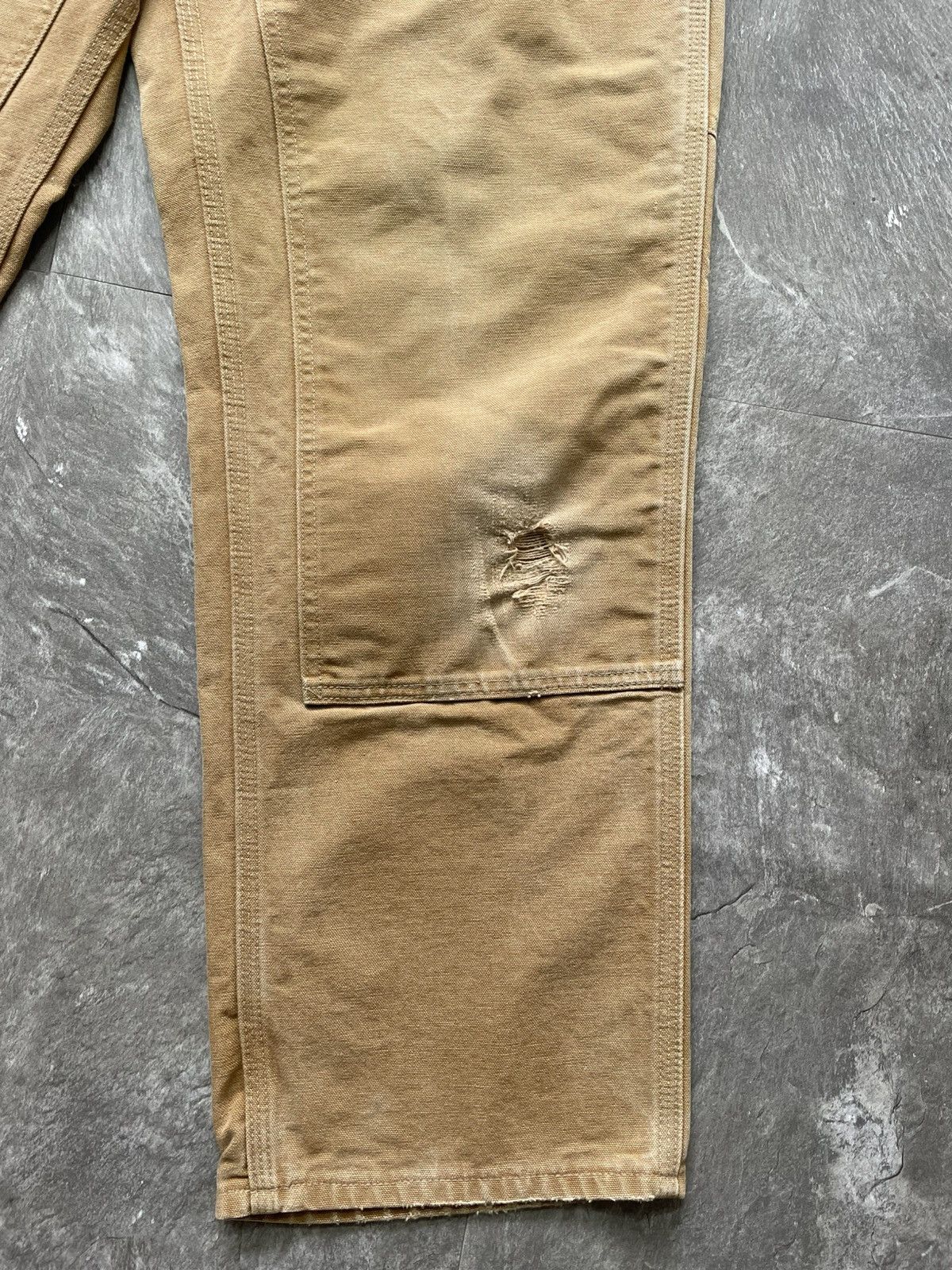 Carhartt Vintage Baggy Carhartt Double Knee Faded Tan Dirty Carpenter Size US 34 / EU 50 - 5 Thumbnail