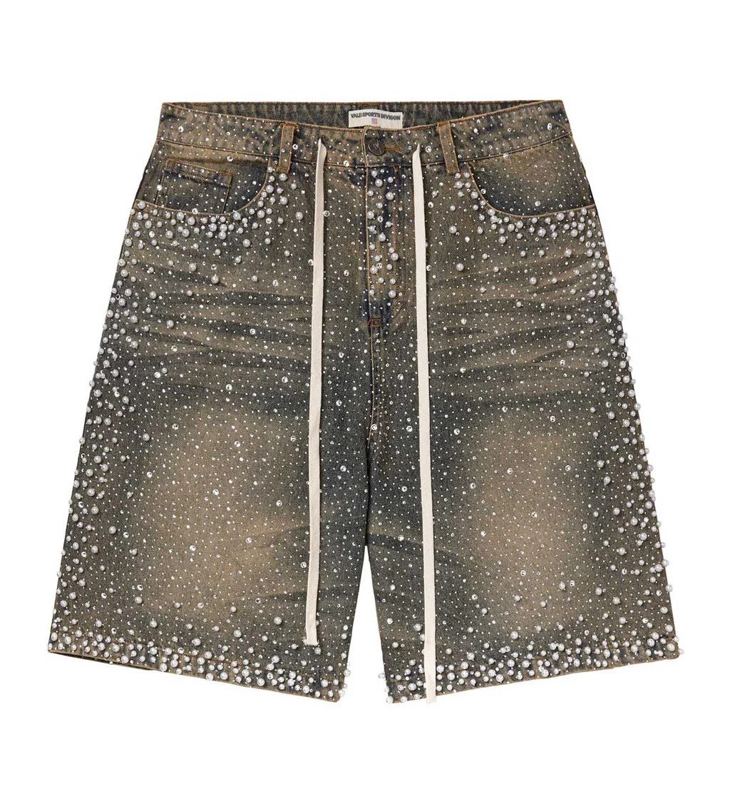 Vale Forever Rainstorm Crystal Jorts Indigo Size 32
