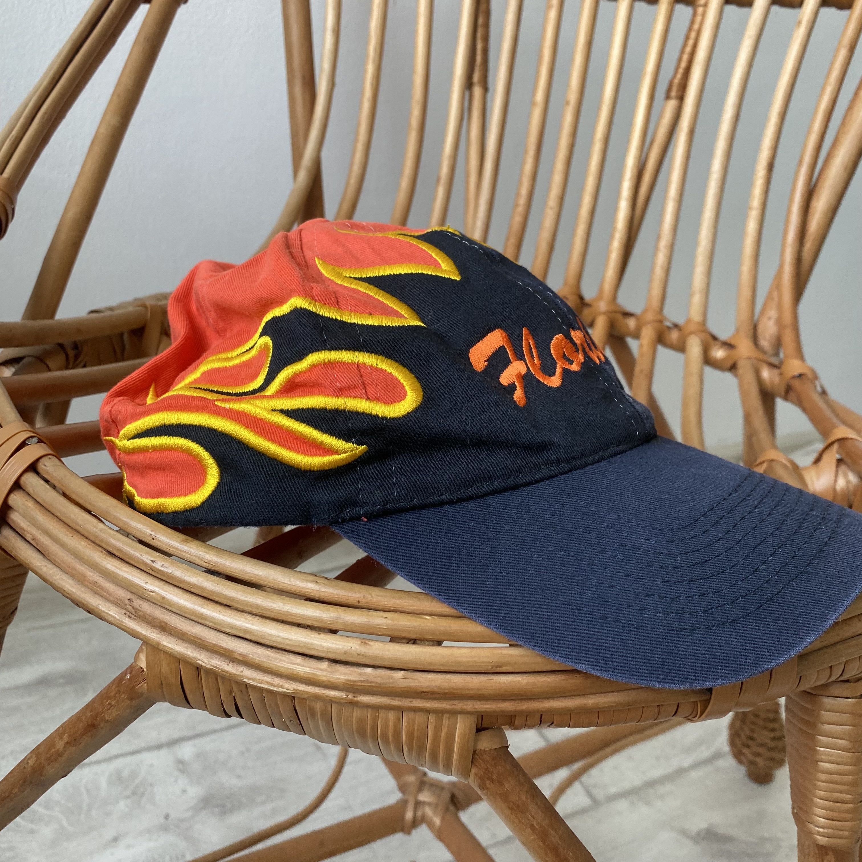 Formula 1 🔥90's Vintage Flame Cap Y2K Fire Opium Travis Scott Style Size ONE SIZE - 5 Thumbnail