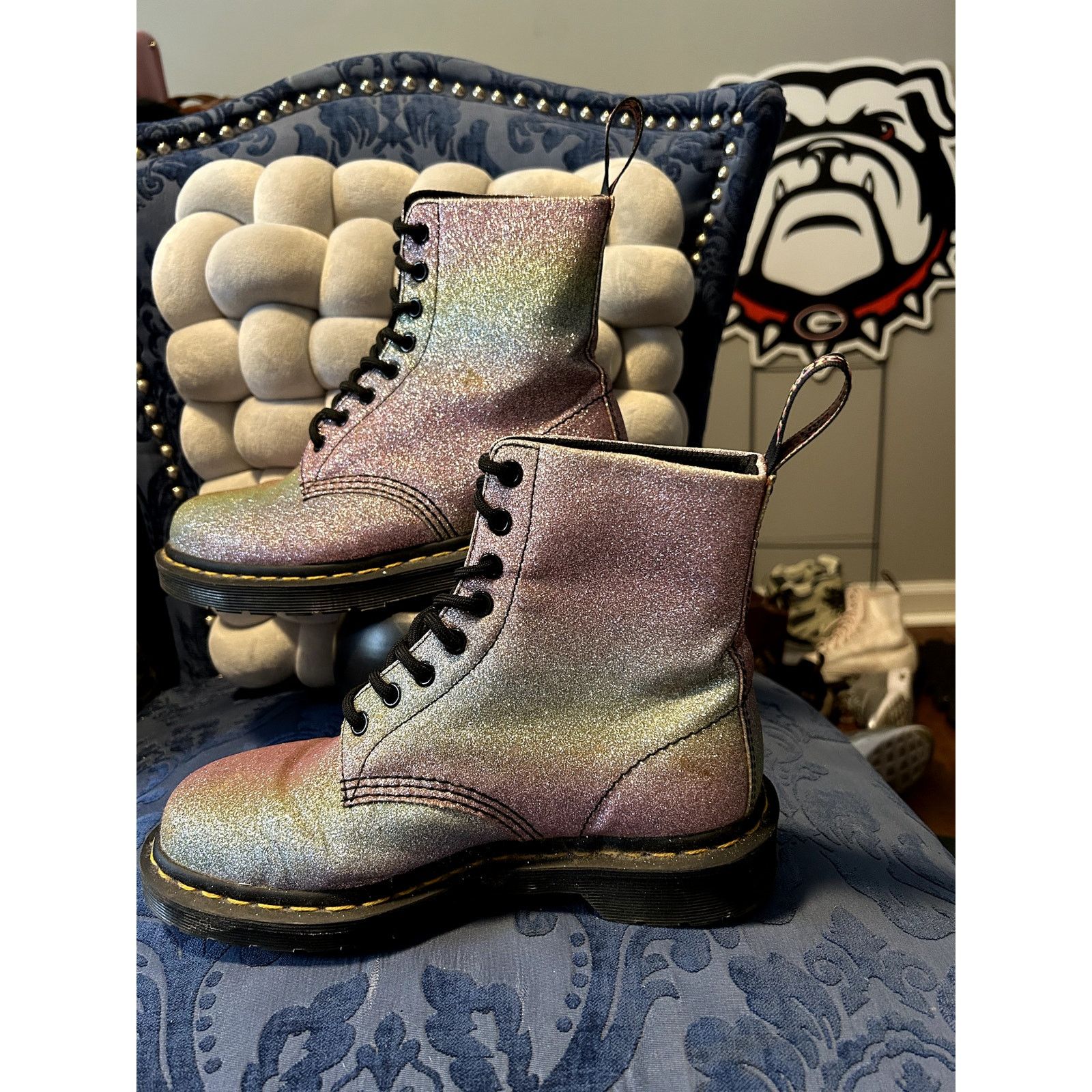 Dr. Martens Dr Martens 1460 Pastel Rainbow Glitter size 7/EU 38 Size US 7 / IT 37 - 2 Thumbnail