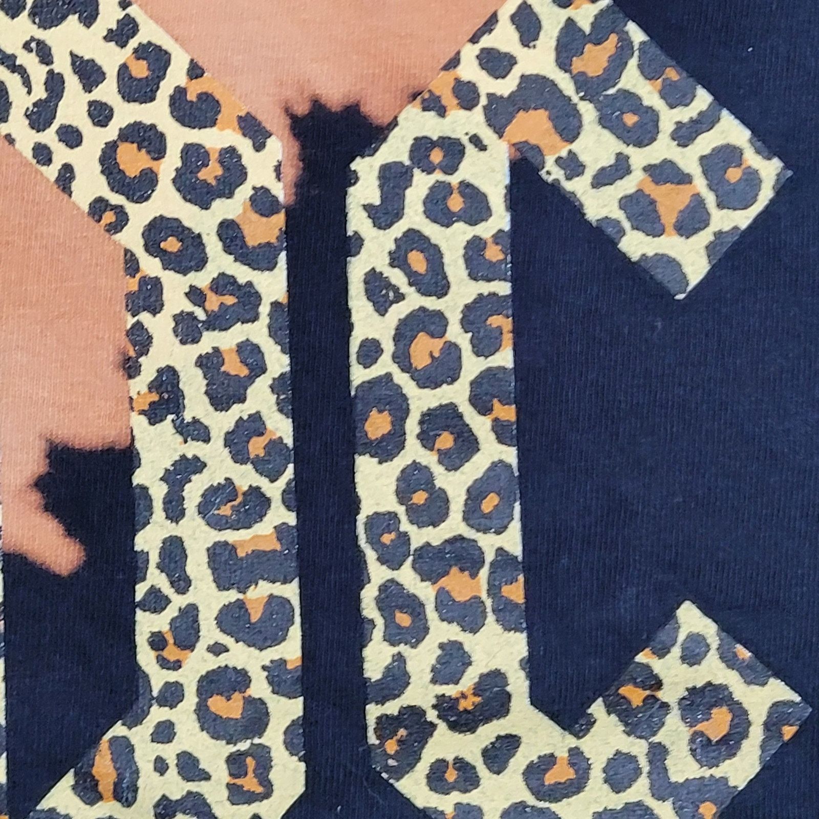 Other ACDC Leopard Print Crop-Top Shirt Womens L 21x18 Bleach Dye Size L / US 10 / IT 46 - 12 Thumbnail