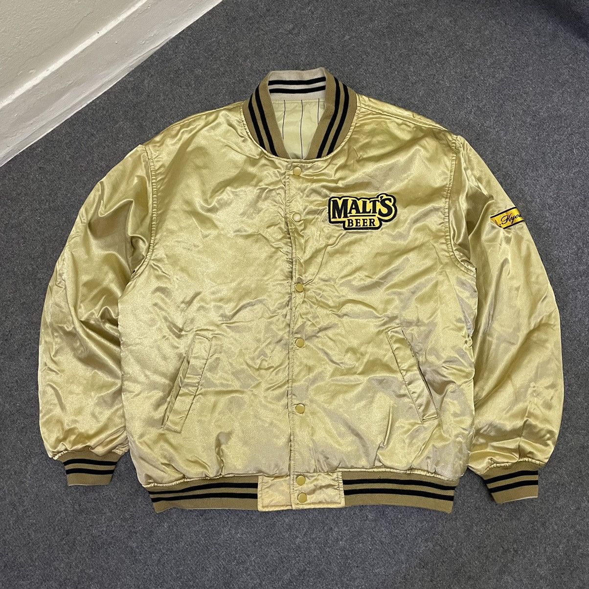 Vintage Vtg Suntory Boss Coffee Malts Beer Reversible Satin Varsity Size US XL / EU 56 / 4 - 5 Thumbnail