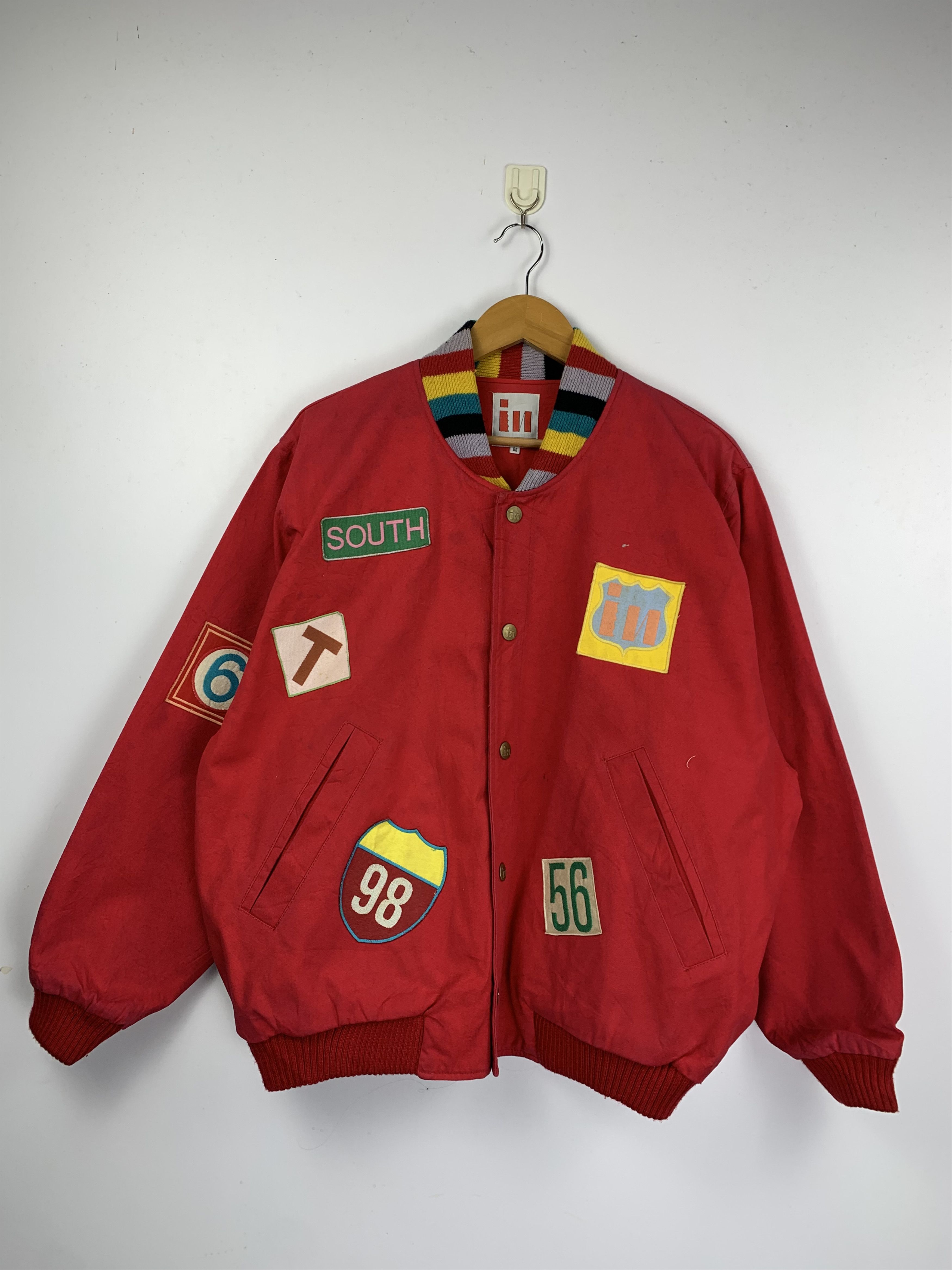 image of Vintage Express Bomber Jacket in Red, Men's (Size Medium)