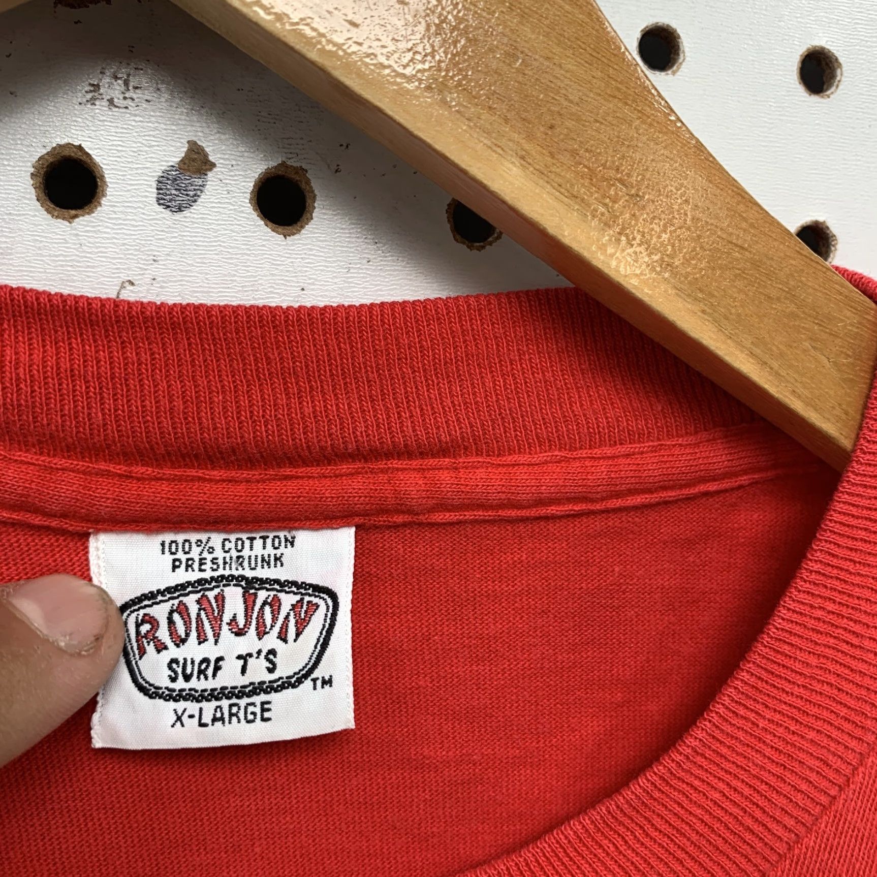 Ron Jon Surf Shop VINTAGE Ron Jon Surf Shop Pocket T-Shirt Mens XL Red 80s Beach Single Stitch Size US XL / EU 56 / 4 - 4 Thumbnail