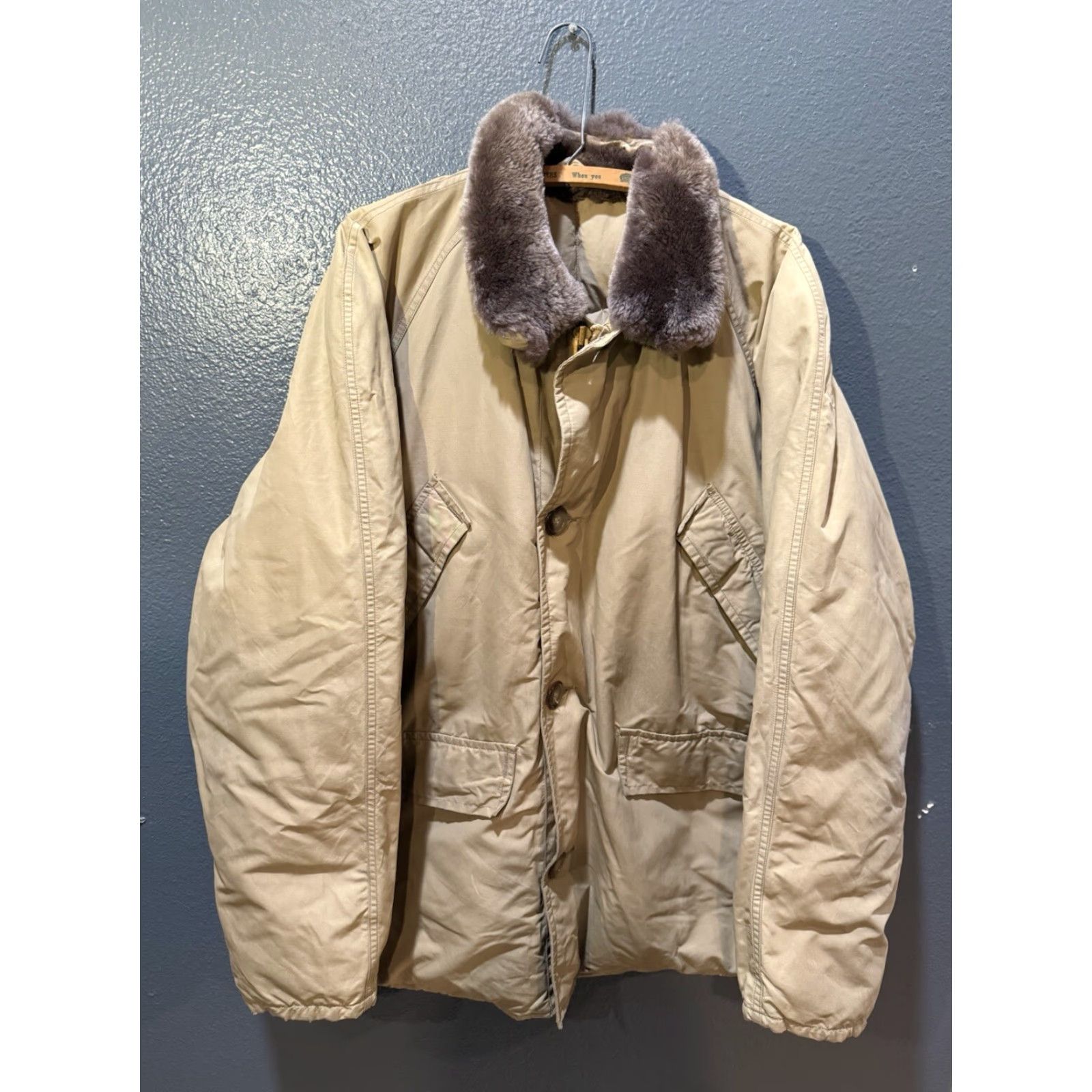 Vintage VINTAGE Bauer Down Goose Filled Puffer Blizzard Jacket Large Mens Kahki Nylon Size US L / EU 52-54 / 3 - 3 Thumbnail