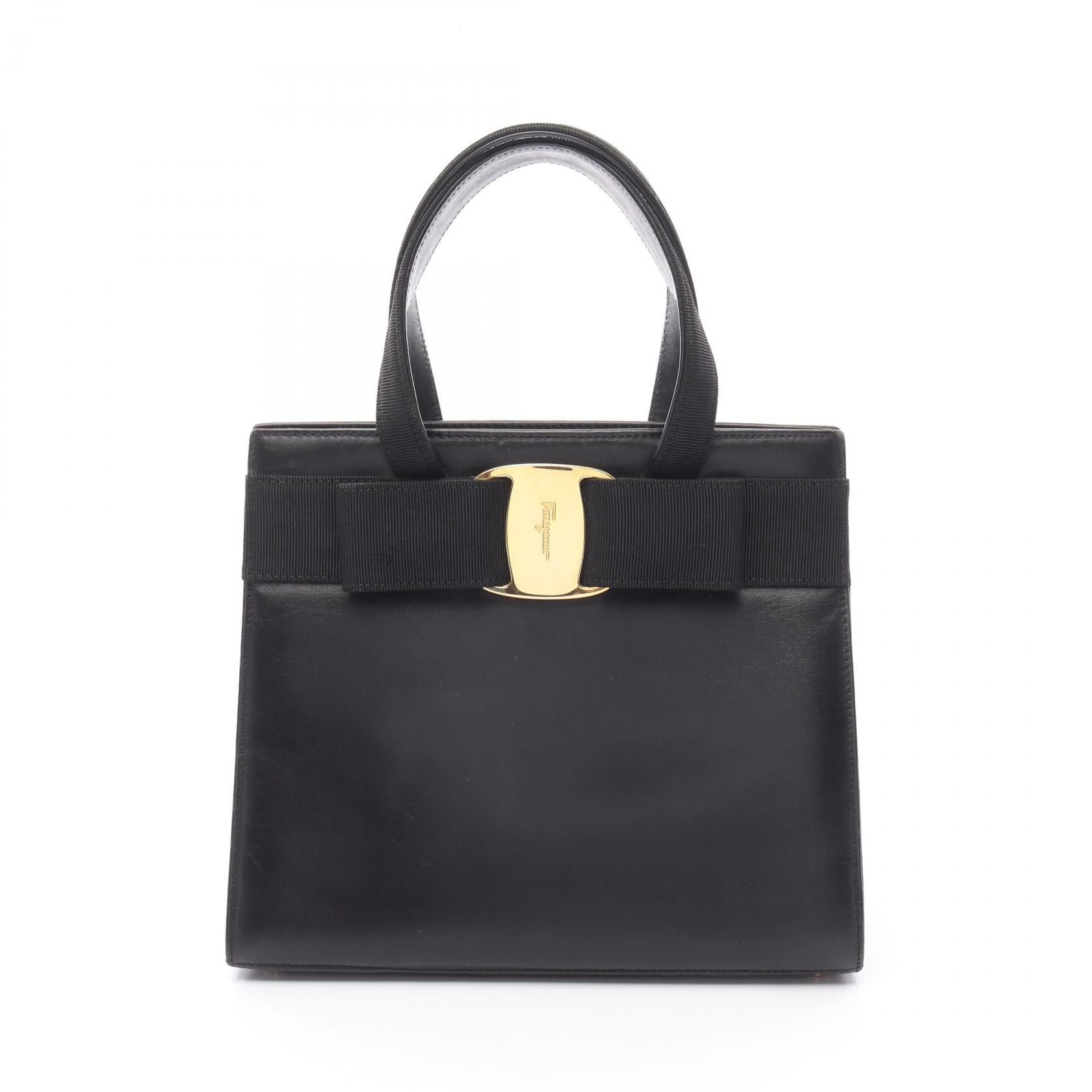 Salvatore Ferragamo Salvatore Ferragamo Vara Ribbon Handbag Leather Black Size ONE SIZE - 1 Thumbnail