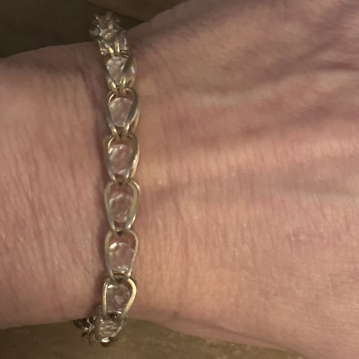 Vintage Vintage gold tone caged crystal bracelet Size ONE SIZE - 4 Thumbnail