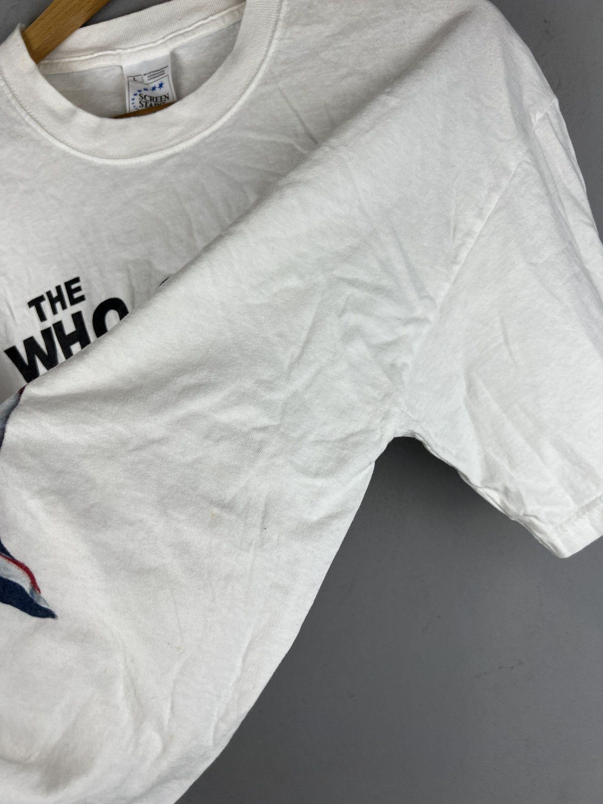 Band Tees VINTAGE 90s THE WHO ENGLAND FLAG T SHIRT Size US L / EU 52-54 / 3 - 7 Thumbnail