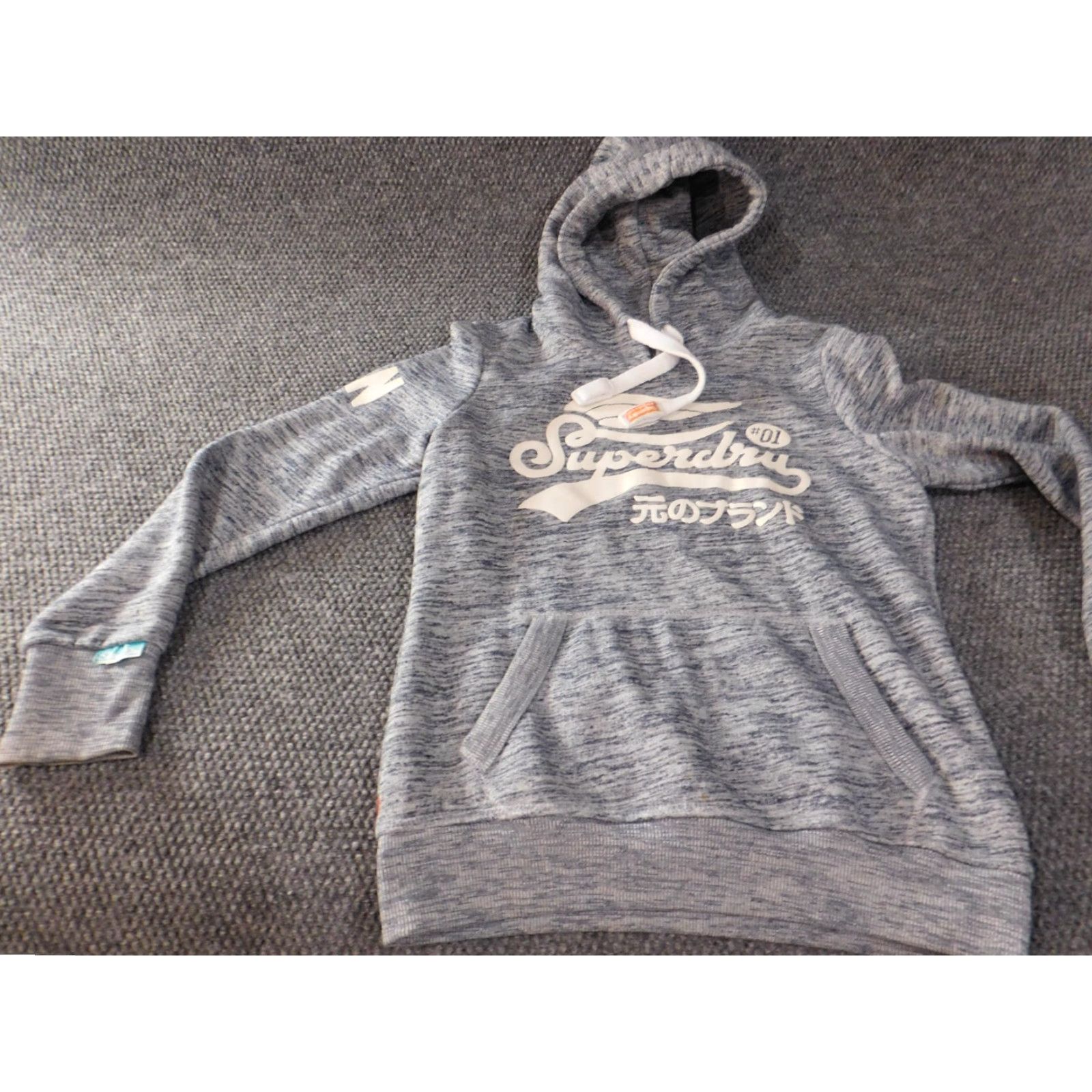Superdry Superdry Womens Hoodie Medium Blue pullover graphic sweatshirt classic stretch Size M / US 6-8 / IT 42-44 - 3 Thumbnail