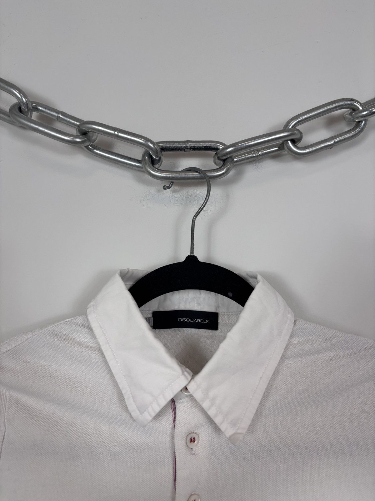 Dsquared2 Dsquared2 Women’s White Button Deep Placket Polo Shirt Size XS / US 0-2 / IT 36-38 - 4 Thumbnail