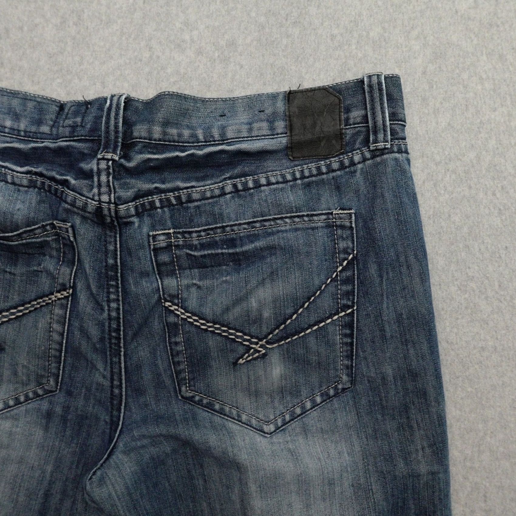 Ecko Unltd. Marc Ecko Jeans Men 34 Regular Fit Cotton Denim Distress Blue Size US 34 / EU 50 - 7 Thumbnail