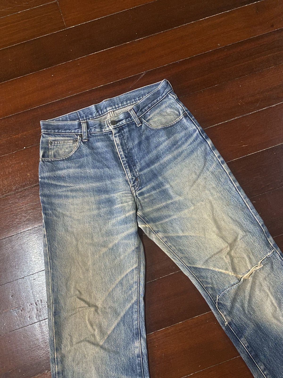 Japanese Brand 🔥Mega Rare🔥Japanese Bobson Distressed Denim Jeans mud wash Size US 33 - 6 Thumbnail