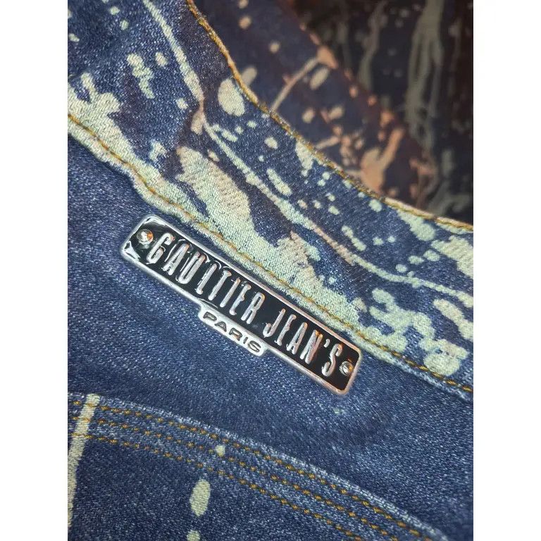 Jean Paul Gaultier 90s Archive JPG Bleach Paint Splatter Pollock Jeans Denim Size US 30 / EU 46 - 4 Thumbnail