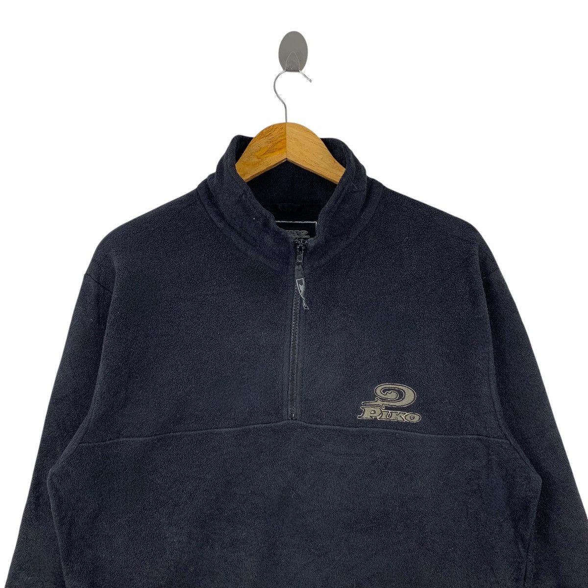 Vintage PIKO Longboard Hawaiian Surfing Small Logo Fleece Half zippe Size US L / EU 52-54 / 3 - 3 Thumbnail