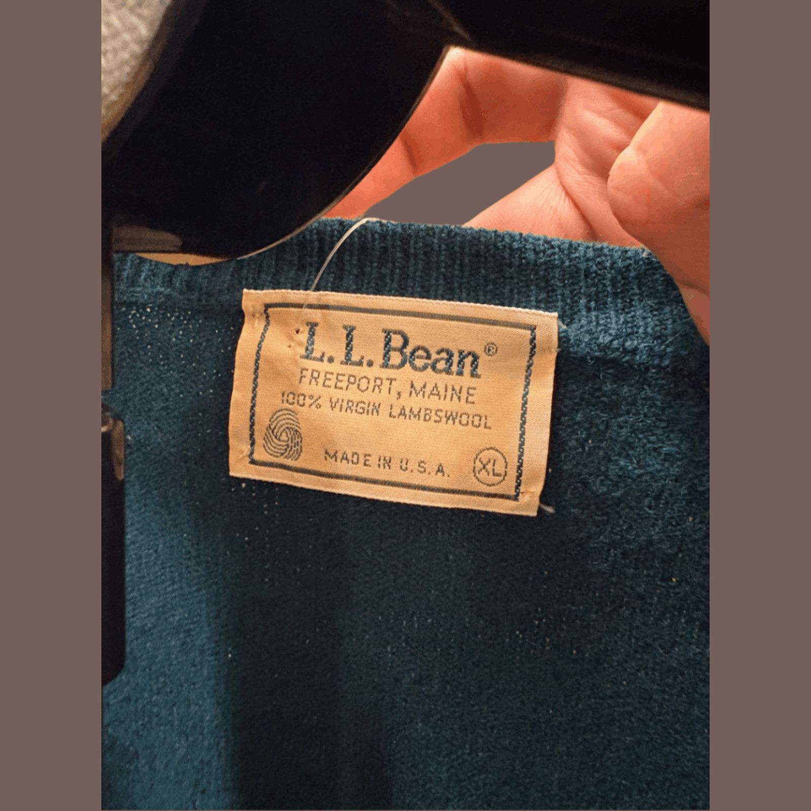 L.L. Bean VTG L.L. Bean Sweater | Green Lambswool | 80s Campuswear Size US XL / EU 56 / 4 - 3 Thumbnail
