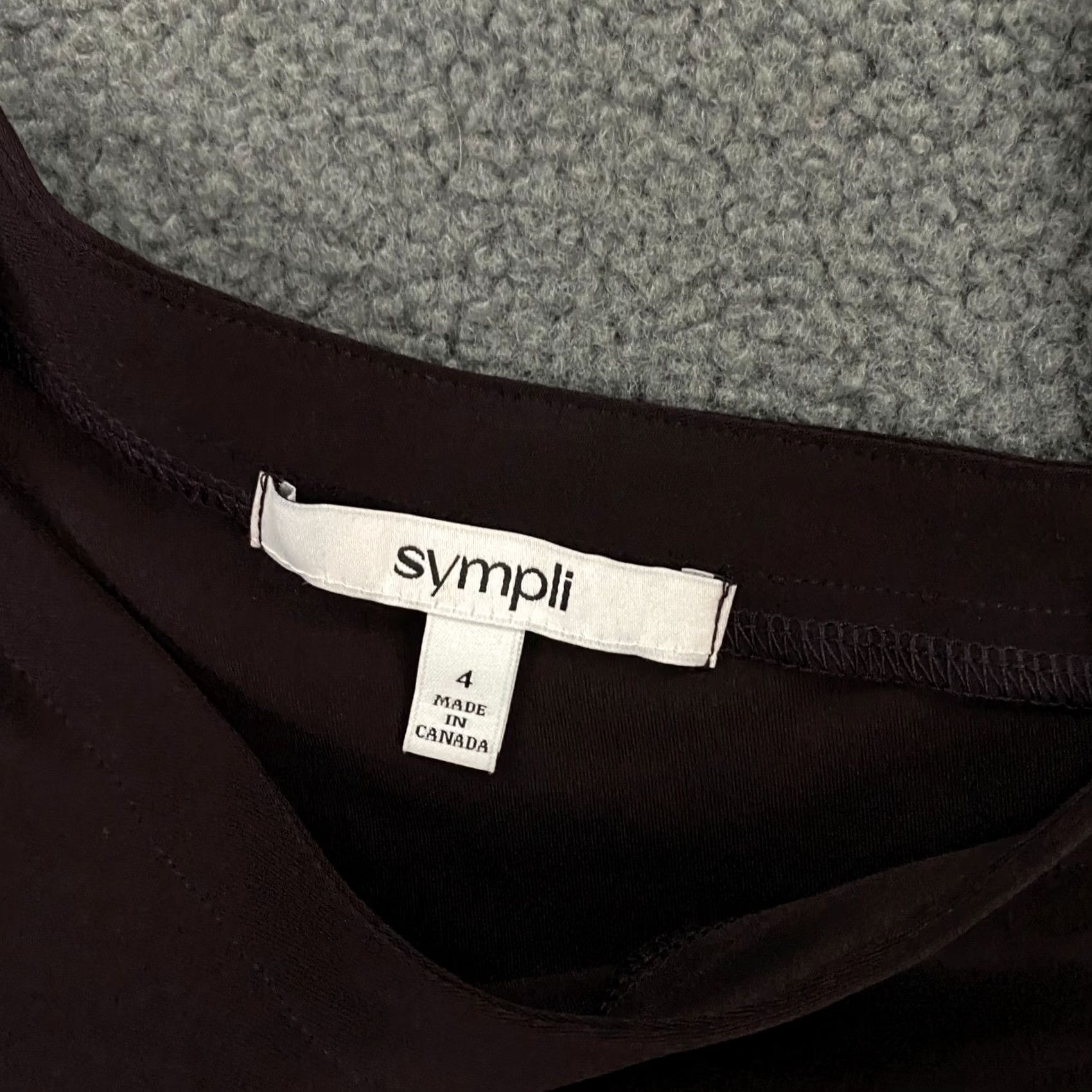 Vintage Sympli One Shoulder Top shirt Women Size 4 Long Sleeve Currant Purple Jersey Stretch NWT Size S / US 4 / IT 40 - 4 Thumbnail