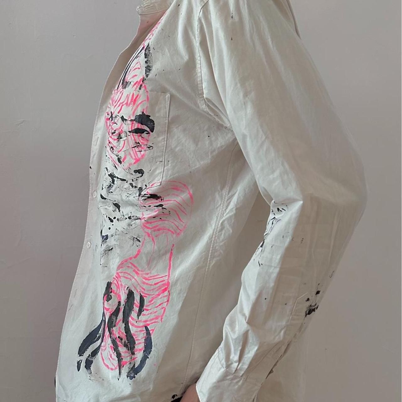 Uniqlo ASTROBOI* x Uniqlo 'Tattoo' Tan Graphic Button Up Shirt -XL Size US XL / EU 56 / 4 - 6 Thumbnail