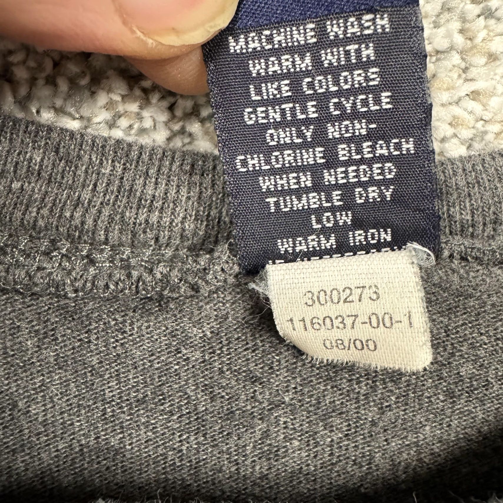Gap VINTAGE Gap Sweatshirt Mens M Grunge 100% Cotton Indigo Sleaze Jesse Pinkman Gray Crew Neck Pullover All Seasons 2000s Size US M / EU 48-50 / 2 - 6 Thumbnail