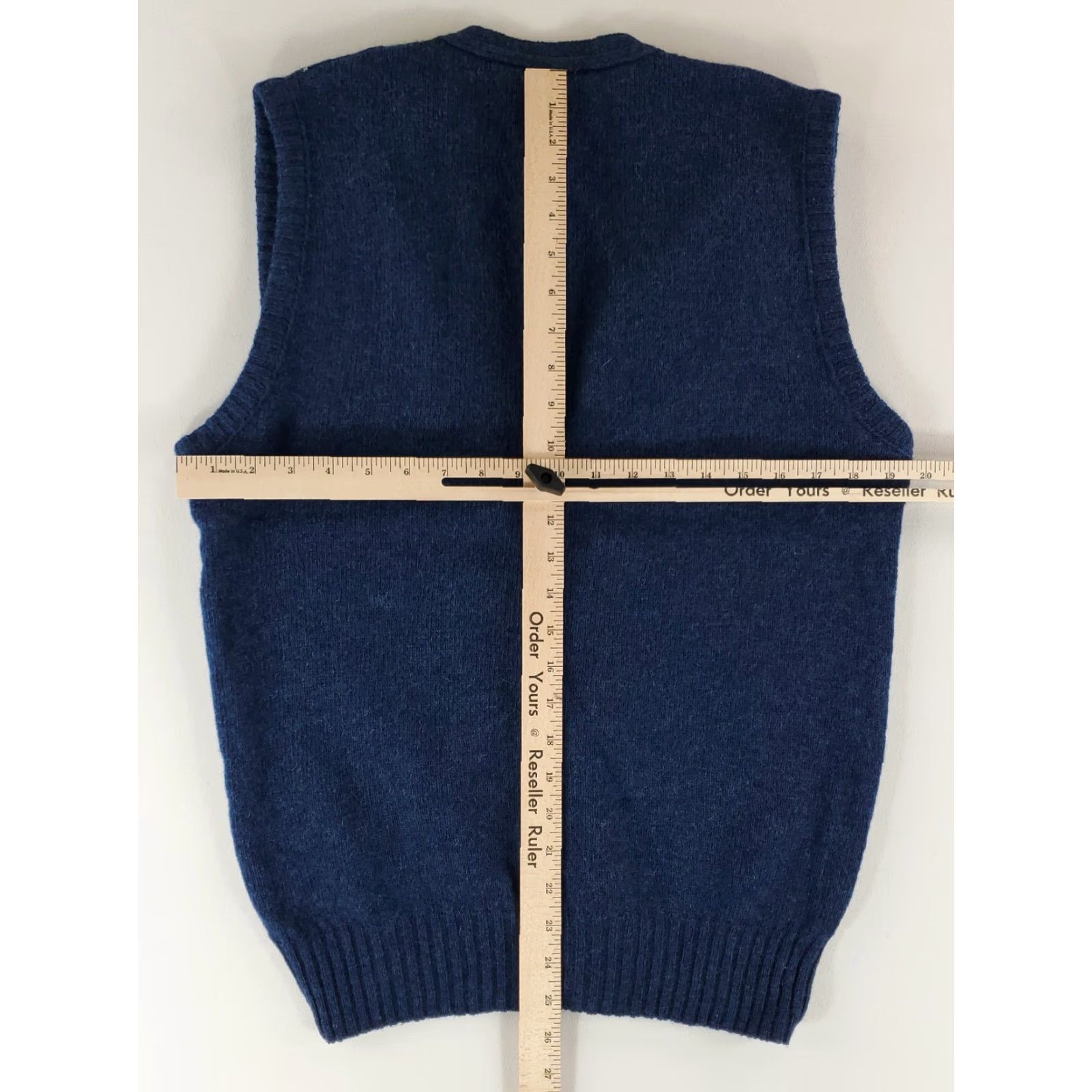 Vintage VINTAGE Le Tigre Wool Cardigan Vest Blue Fleck Mens L VTG 90s Vest Mens L Blue Size US L / EU 52-54 / 3 - 8 Thumbnail