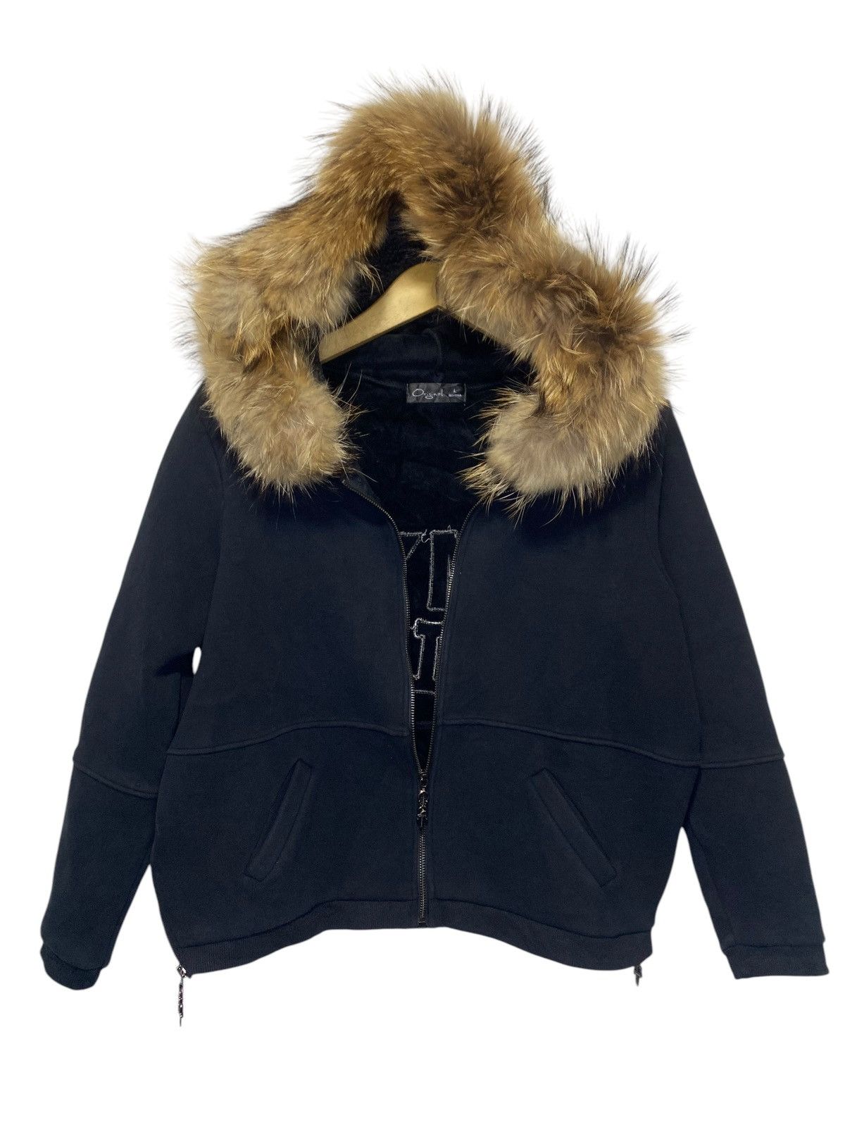 Japanese Brand Vintage japan boxy cross side zipper fur hoodie Size US L / EU 52-54 / 3 - 2 Thumbnail