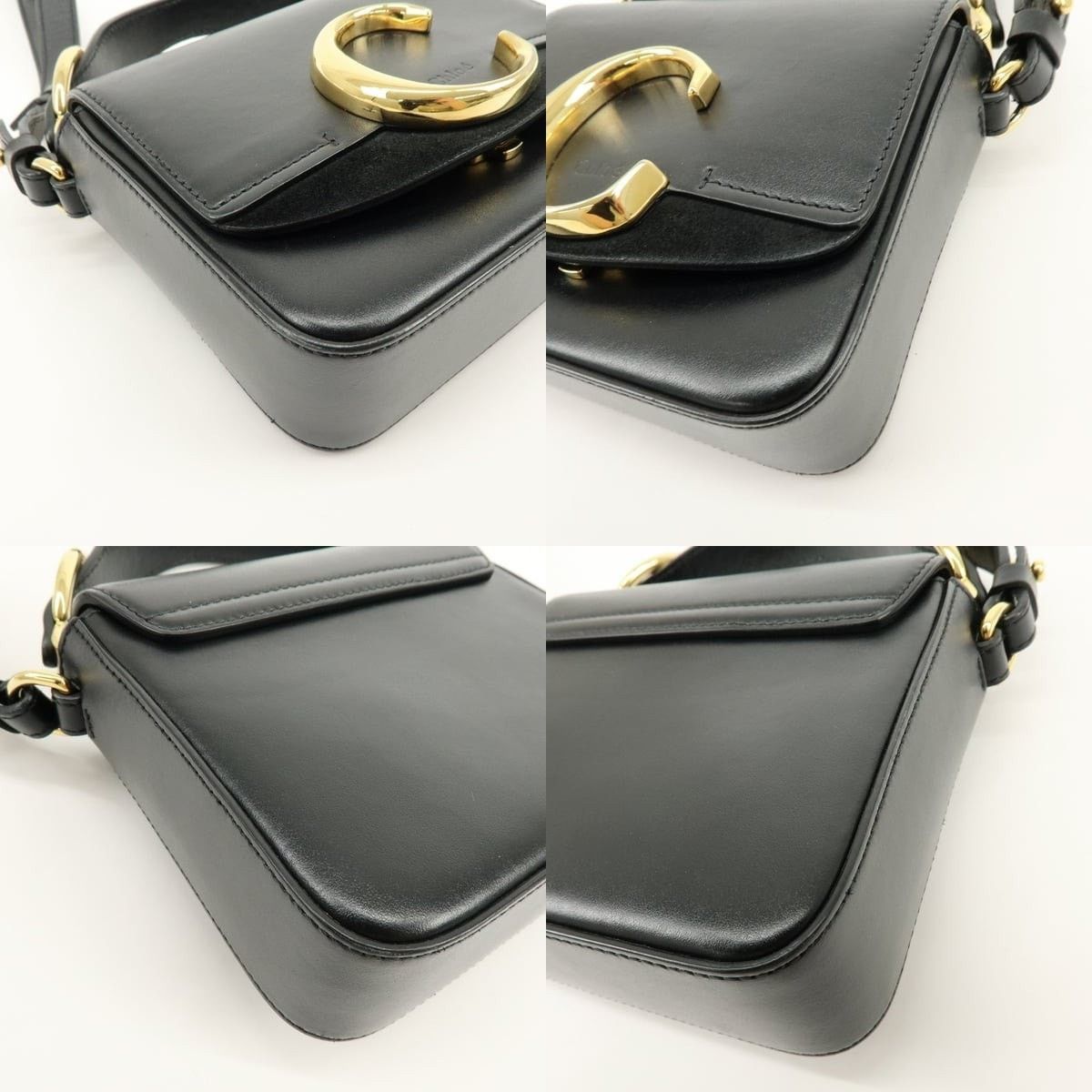 Chloe Chloe C Mini Leather Shoulder Bag Black Size ONE SIZE - 5 Thumbnail