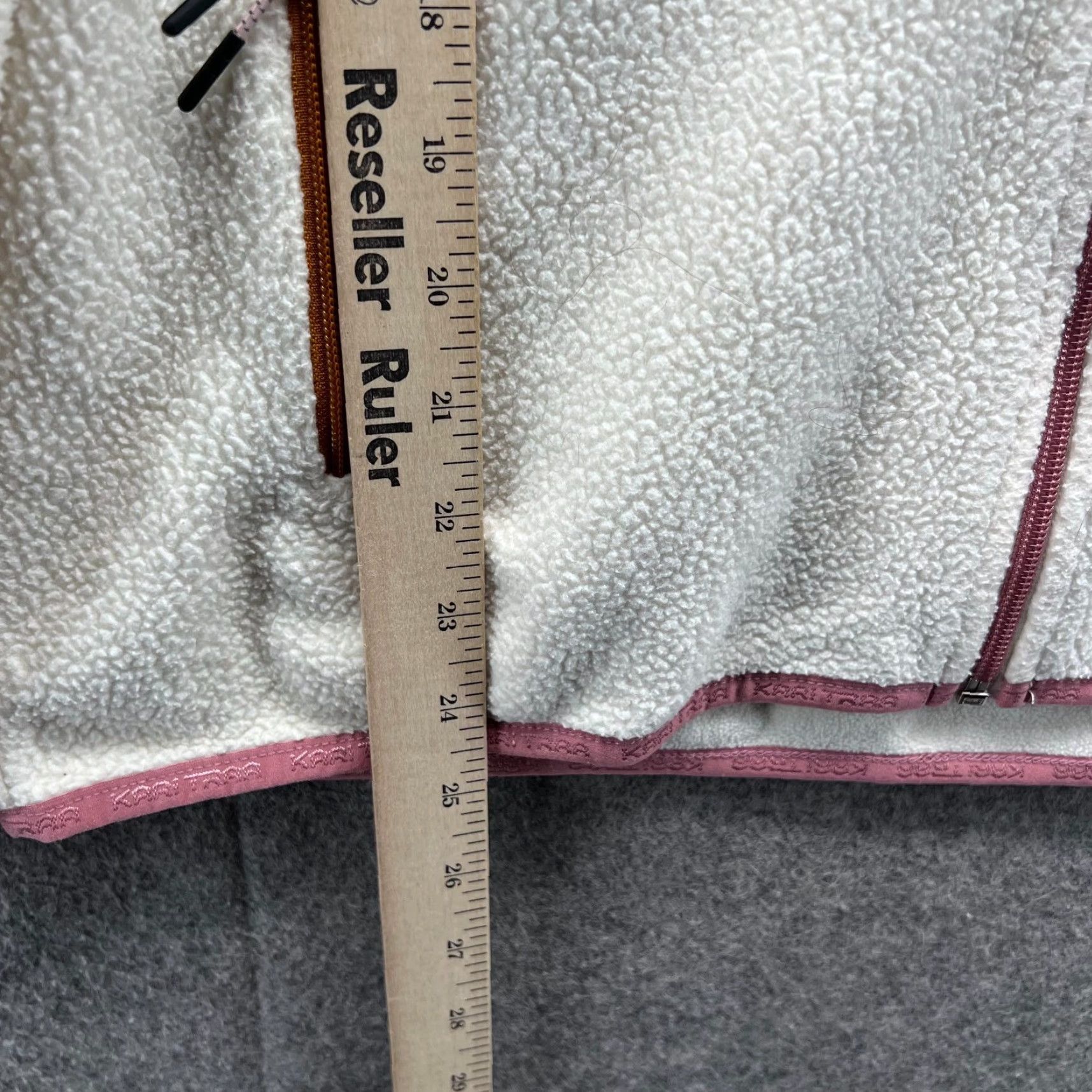 Vintage Karitraa Jacket Women Small White Full Zip Fleece Sherpa Midlayer Size S / US 4 / IT 40 - 4 Thumbnail