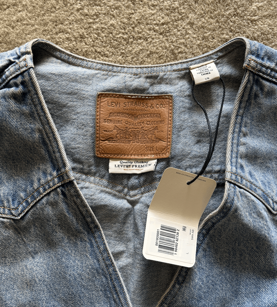 Levi's Mission Denim Vest Size US L / EU 52-54 / 3 - 2 Thumbnail