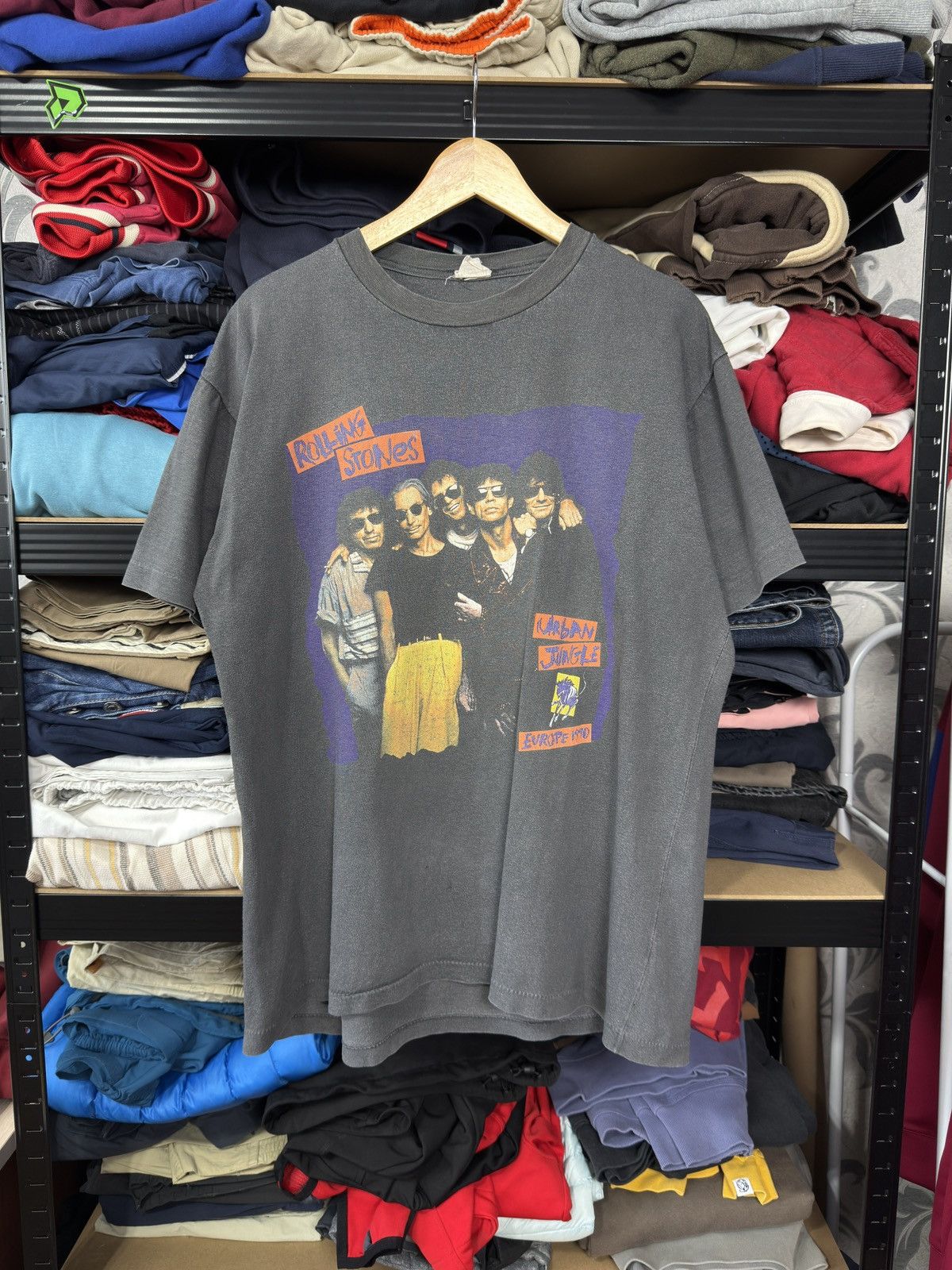 Band Tees × The Rolling Stones × Vintage VTG The Rolling Stone 1990 Urban Jungle Europe Tour T-Shirt Size US L / EU 52-54 / 3 - 1 Thumbnail