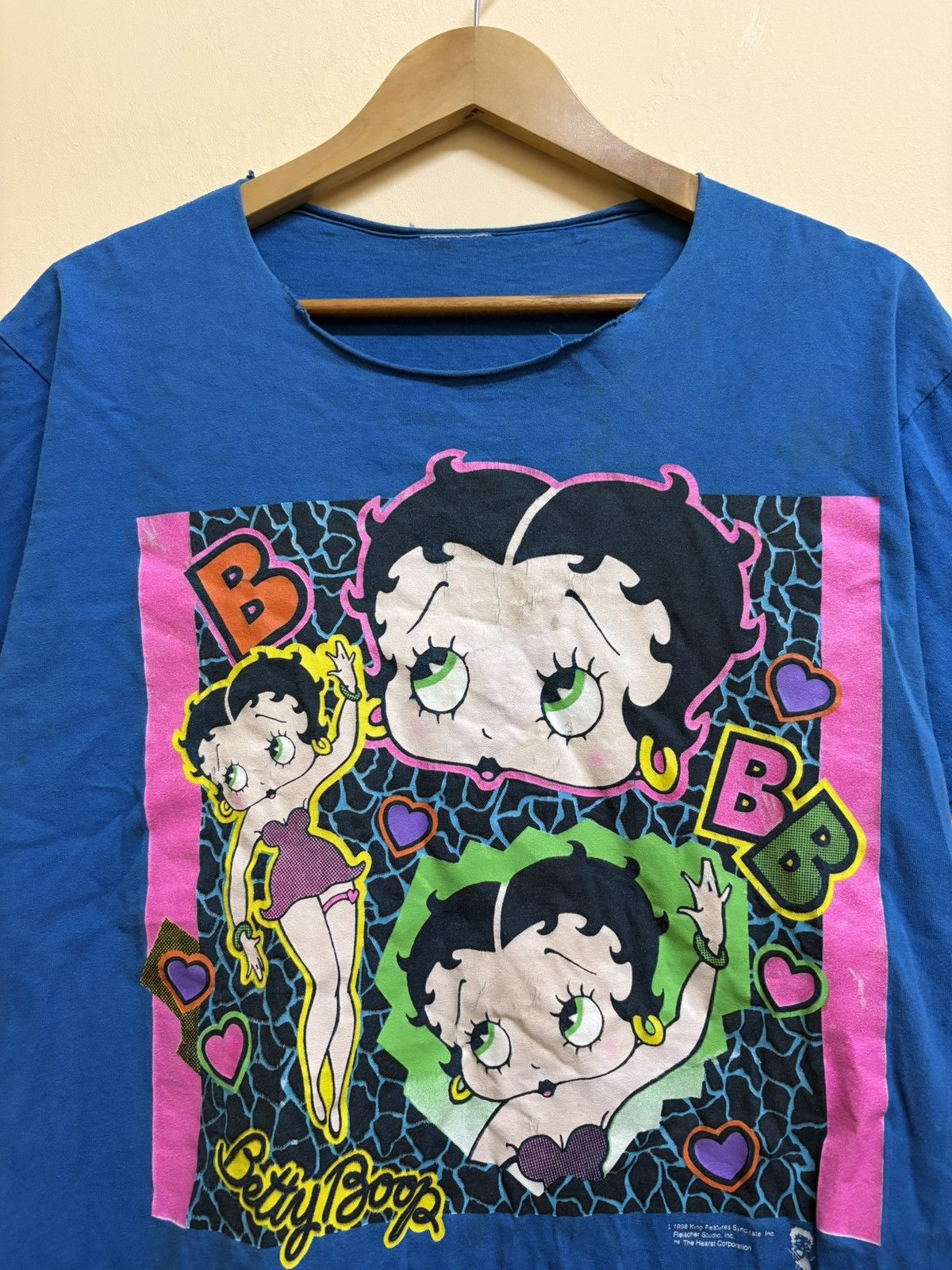 Vintage Vintage 90s Betty Boop Cartoon 1998 Distressed Trashed Tee Size US M / EU 48-50 / 2 - 2 Thumbnail